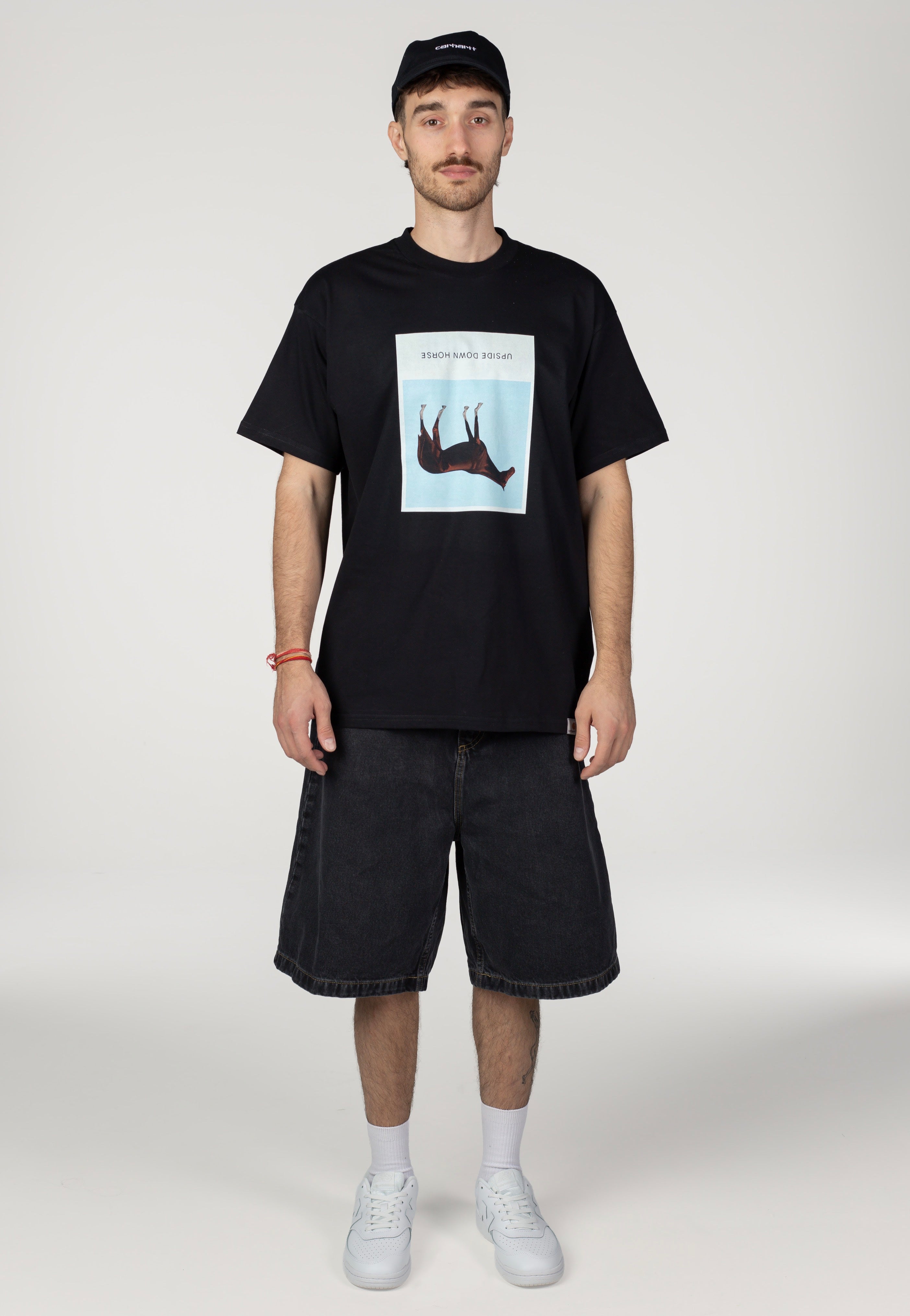 Carhartt WIP - Brandon Stone Washed Black - Shorts | Men-Image
