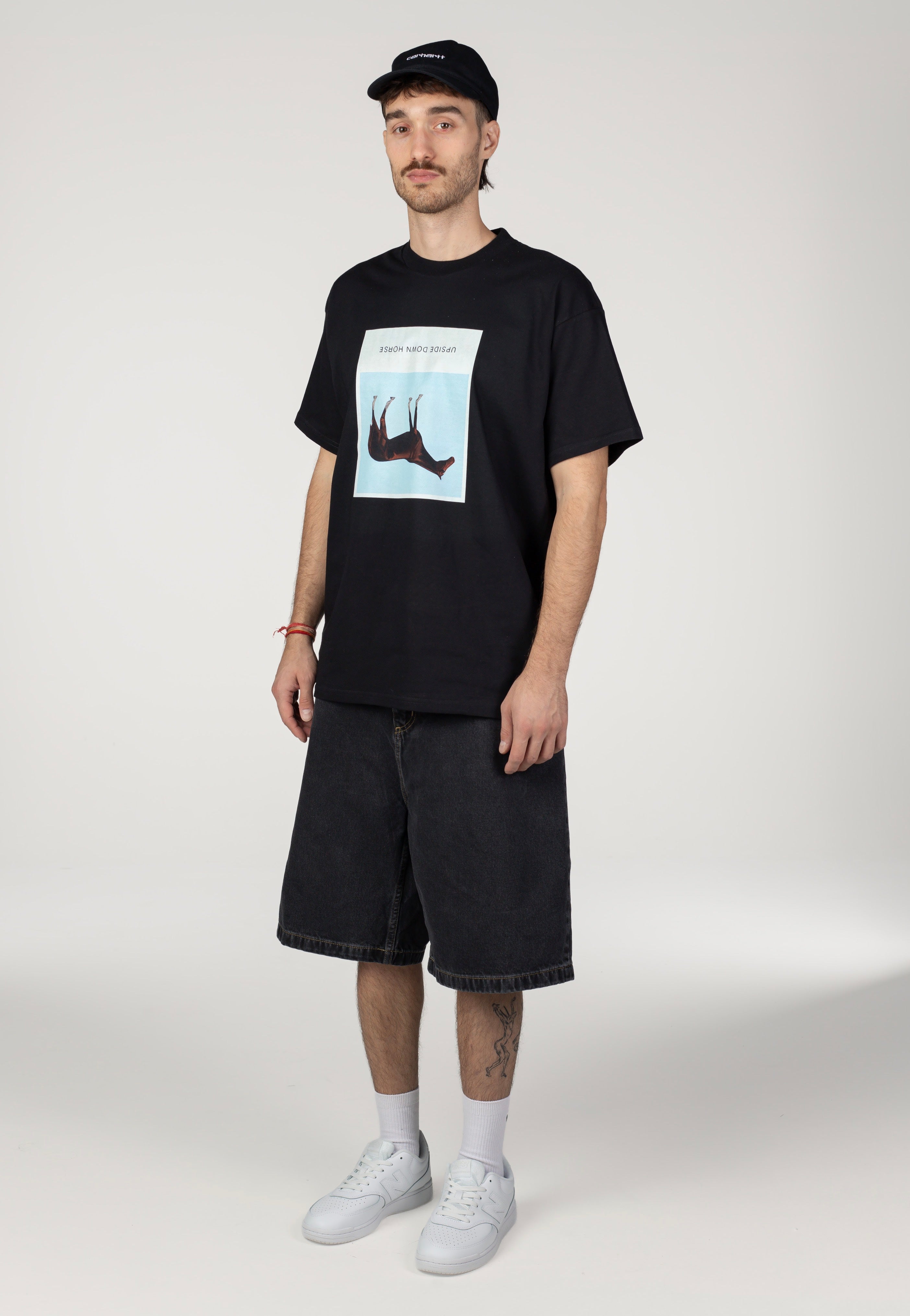 Carhartt WIP - Brandon Stone Washed Black - Shorts | Men-Image