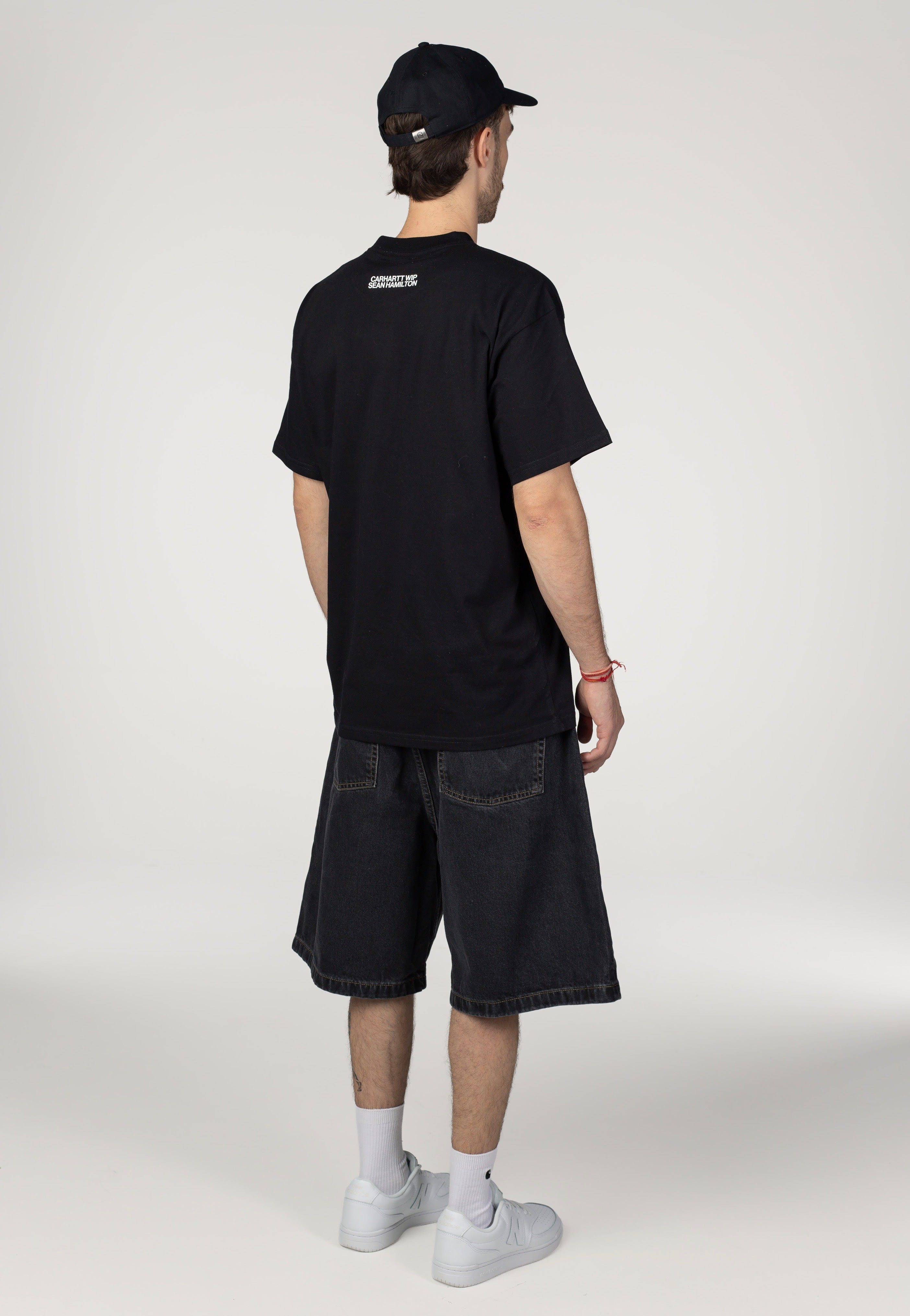 Carhartt WIP - Brandon Stone Washed Black - Shorts | Men-Image