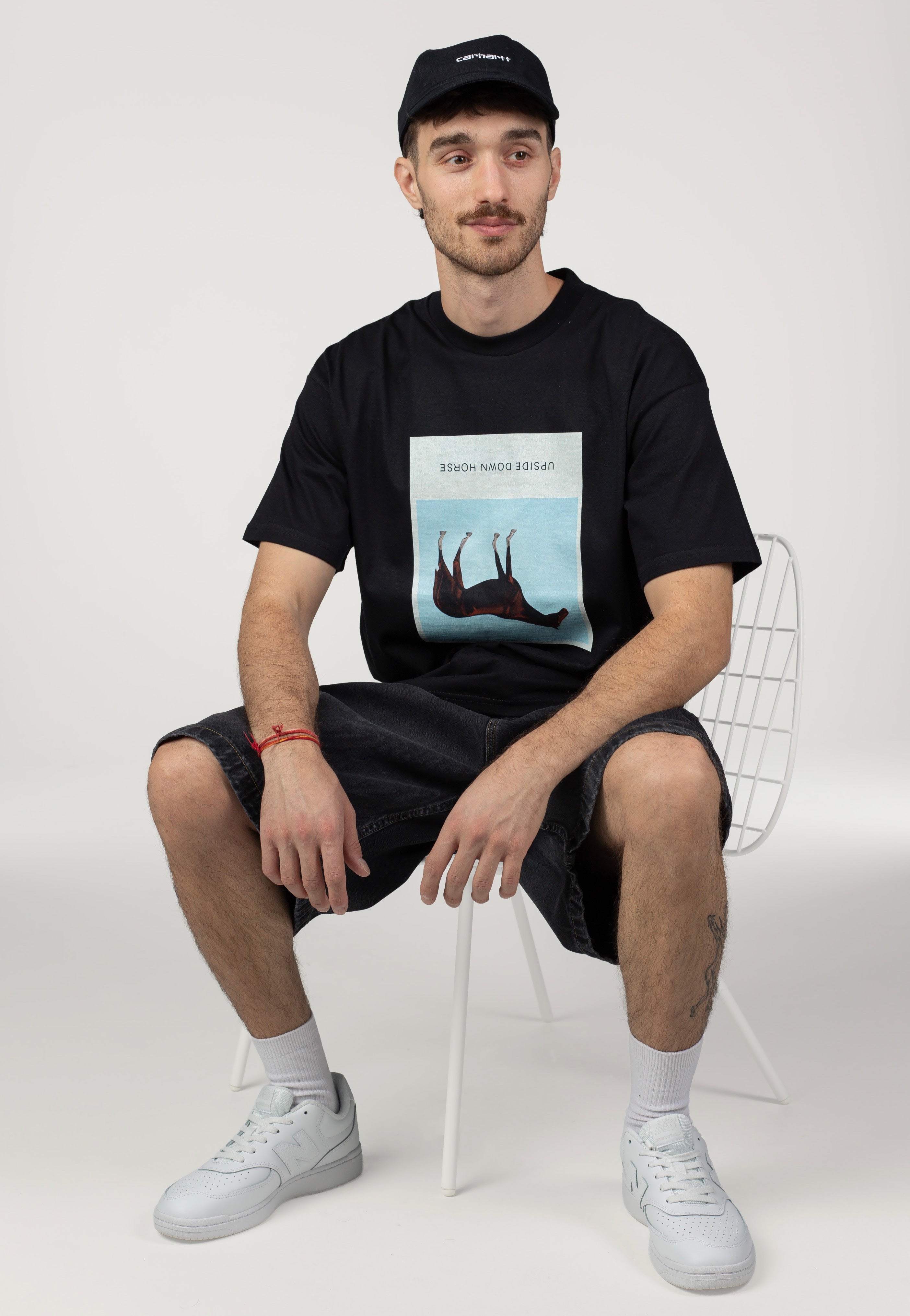Carhartt WIP - Brandon Stone Washed Black - Shorts | Men-Image
