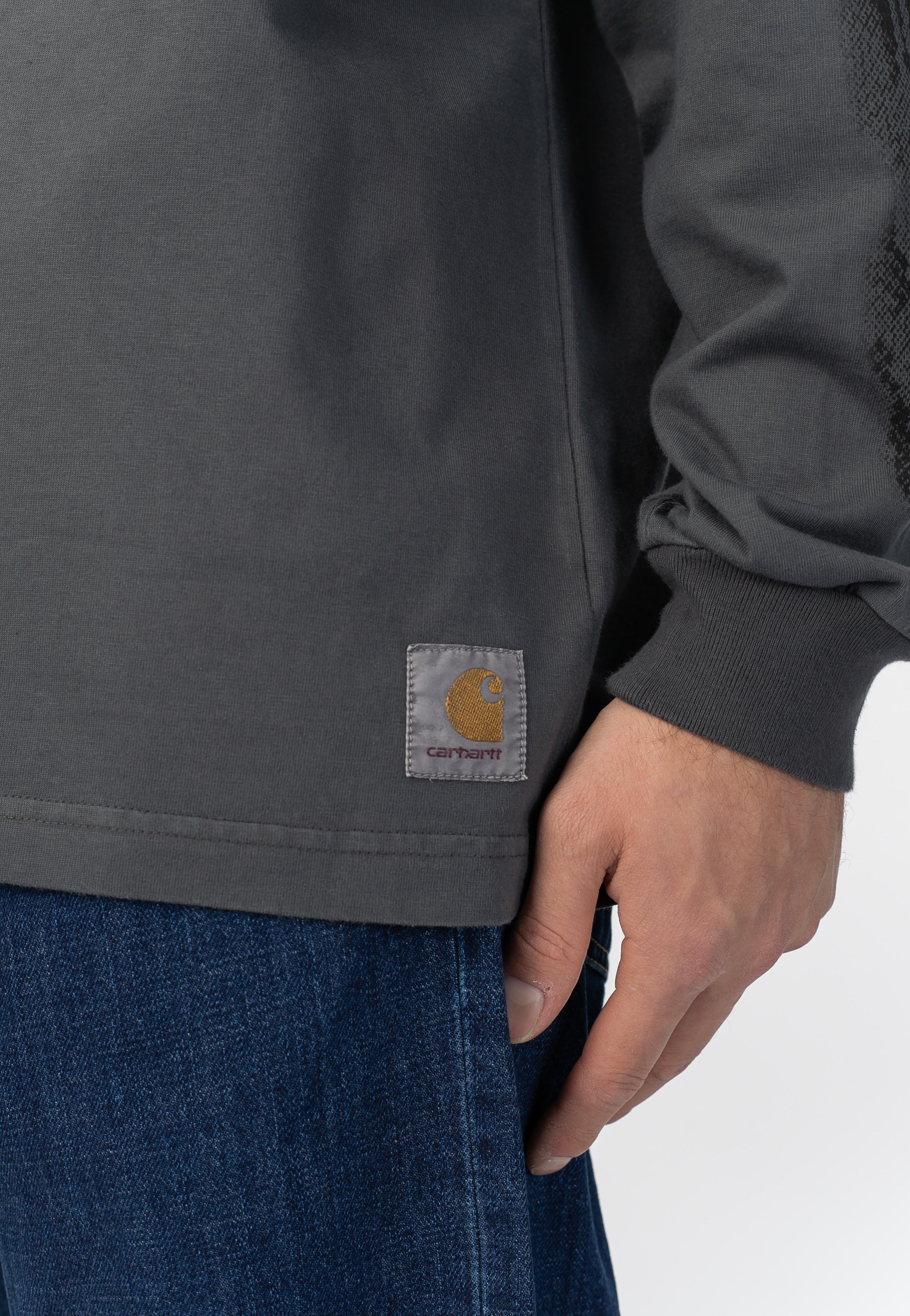 Carhartt WIP - Camo Snake Garment Dyed Black - Longsleeve | Men-Image