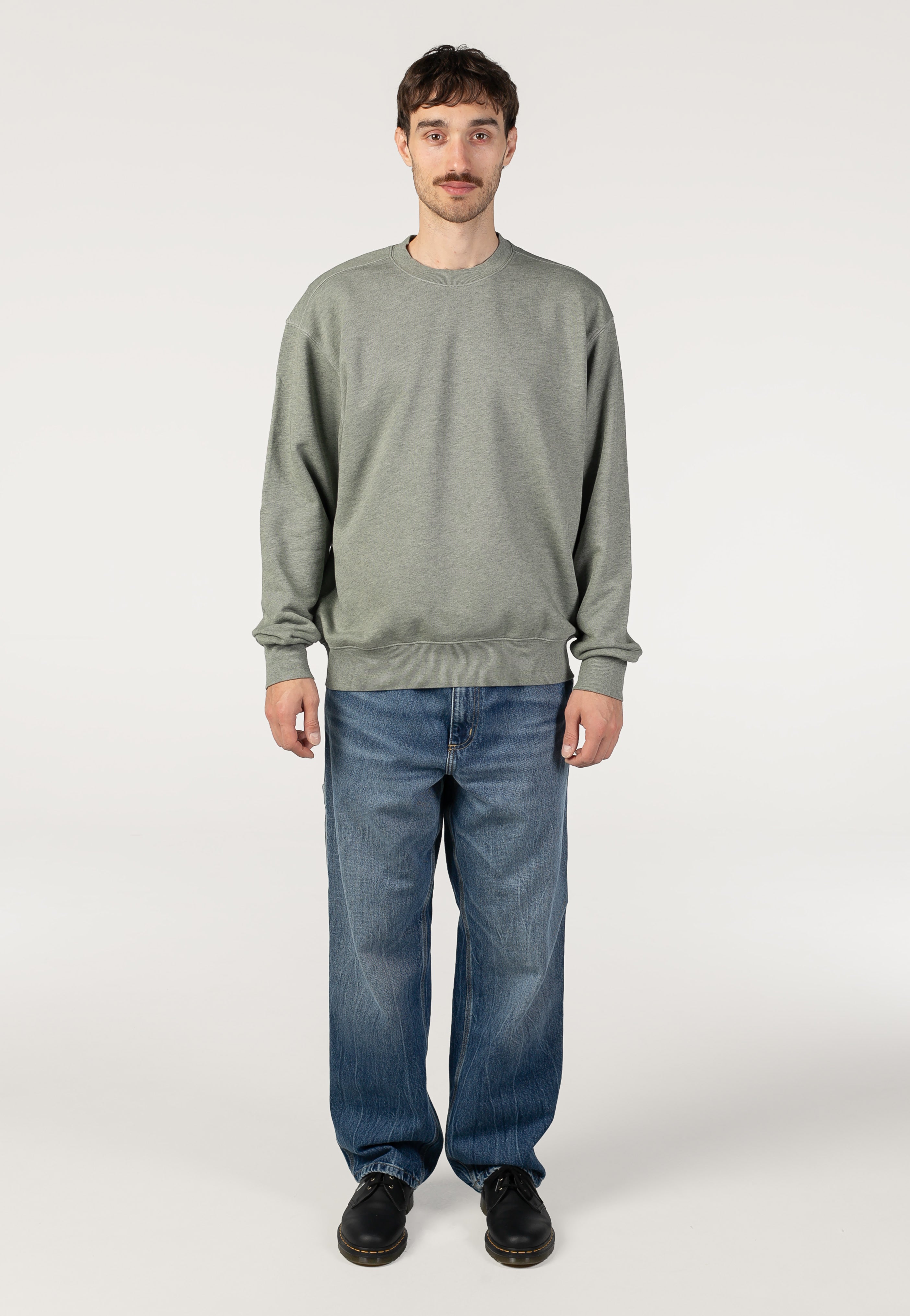 Carhartt WIP - Caspian Garment Dyed Shady Green Heather - Sweater | Men-Image