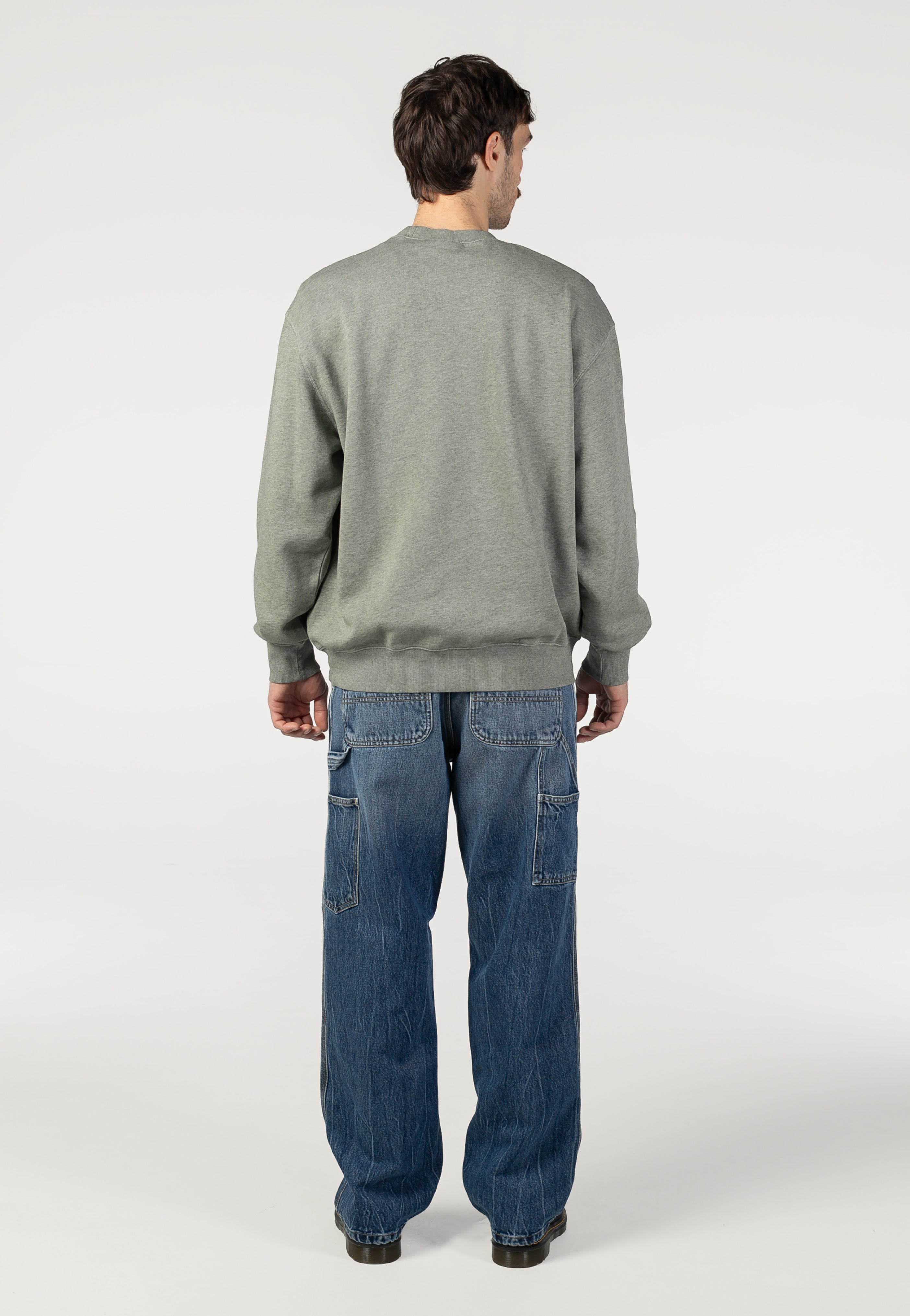Carhartt WIP - Caspian Garment Dyed Shady Green Heather - Sweater | Men-Image