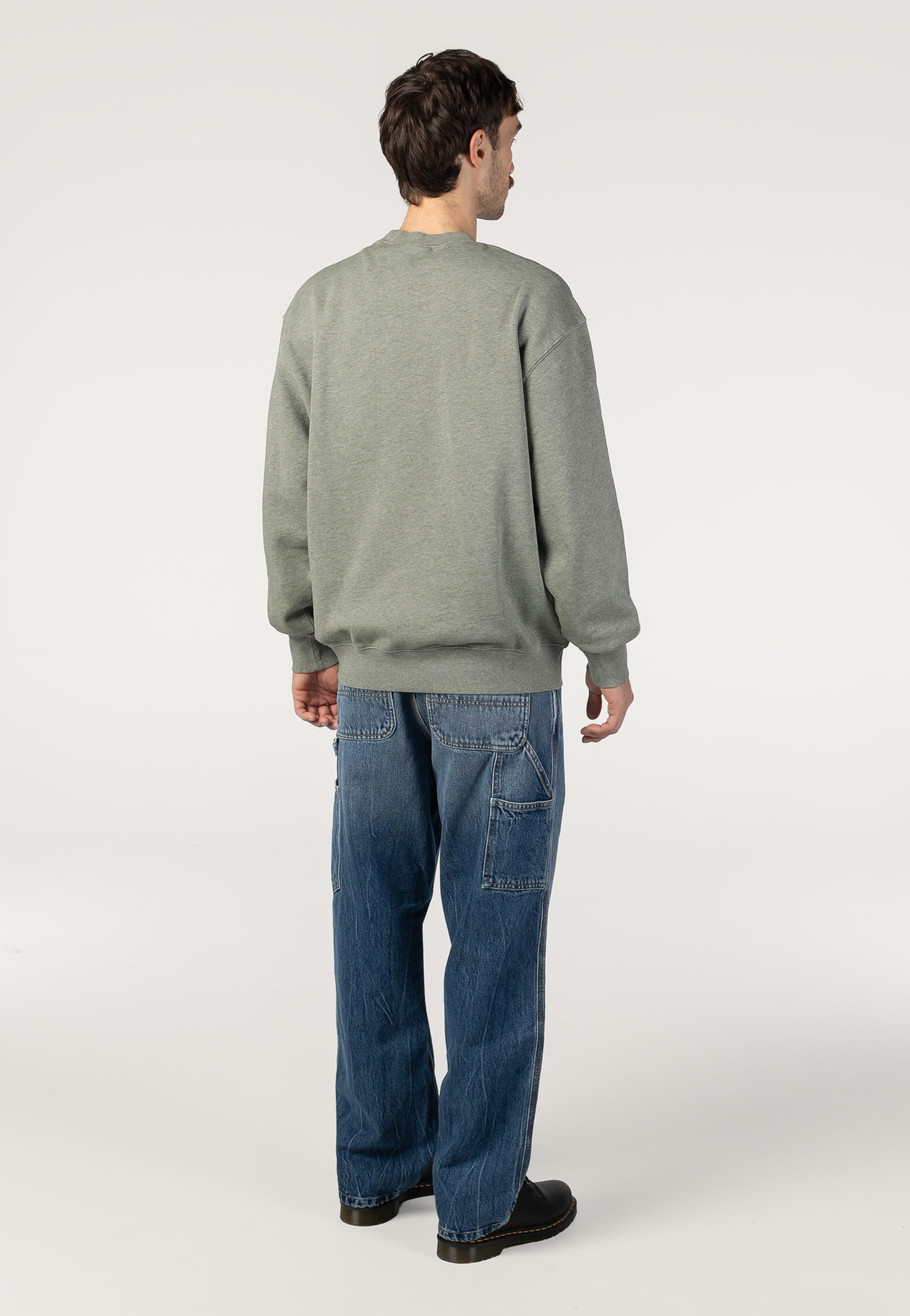 Carhartt WIP - Caspian Garment Dyed Shady Green Heather - Sweater | Men-Image