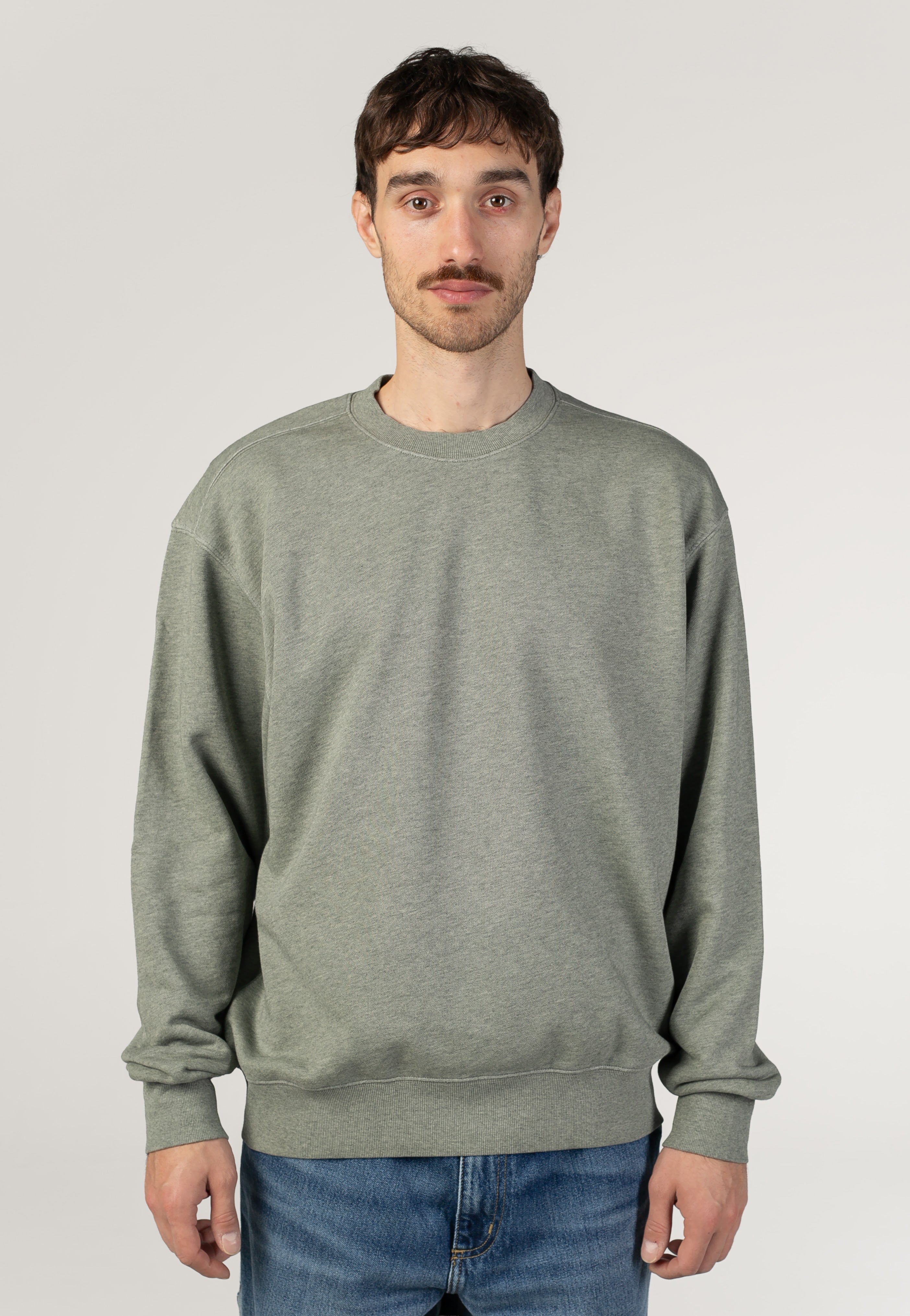 Carhartt WIP - Caspian Garment Dyed Shady Green Heather - Sweater | Men-Image