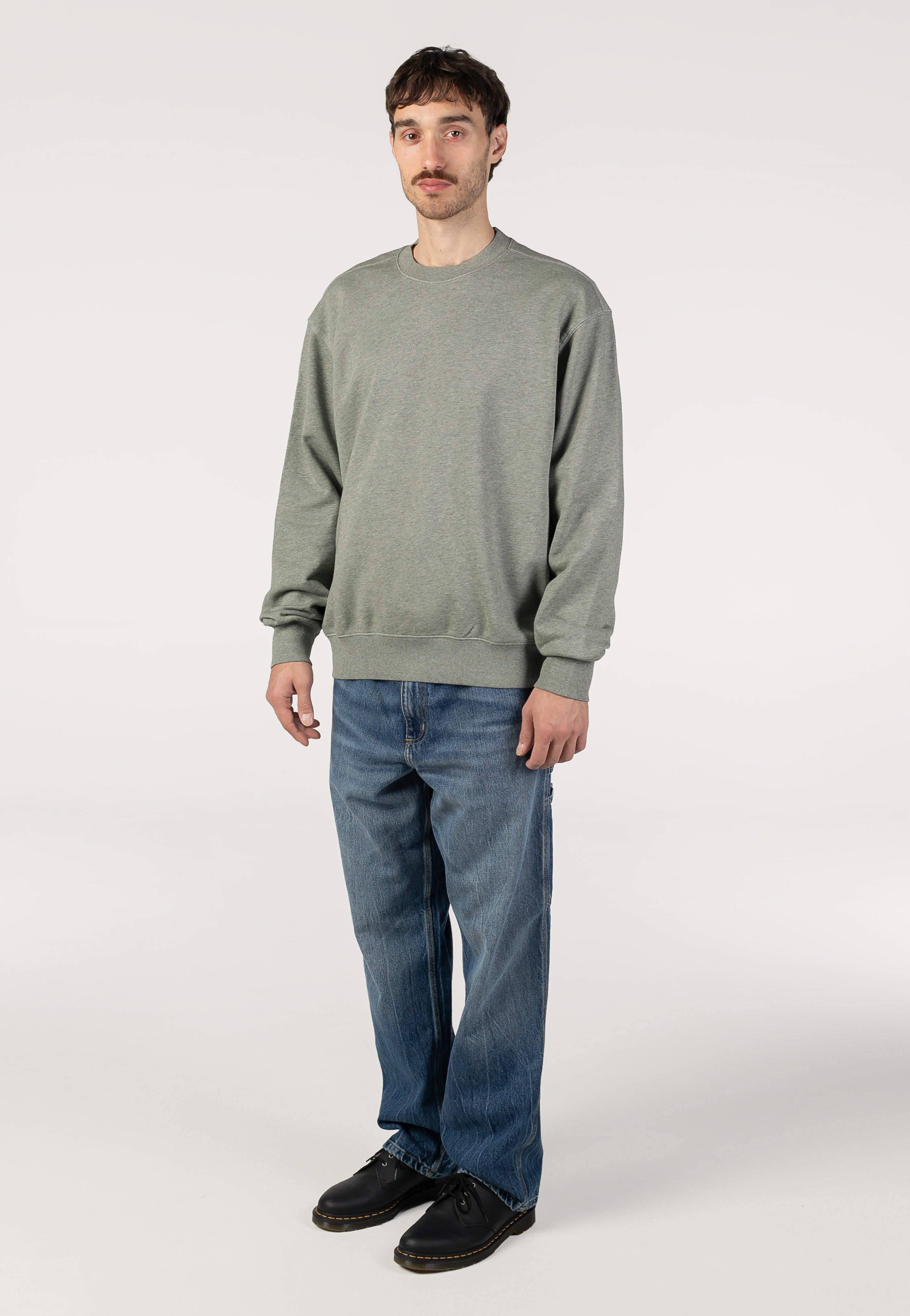 Carhartt WIP - Caspian Garment Dyed Shady Green Heather - Sweater | Men-Image