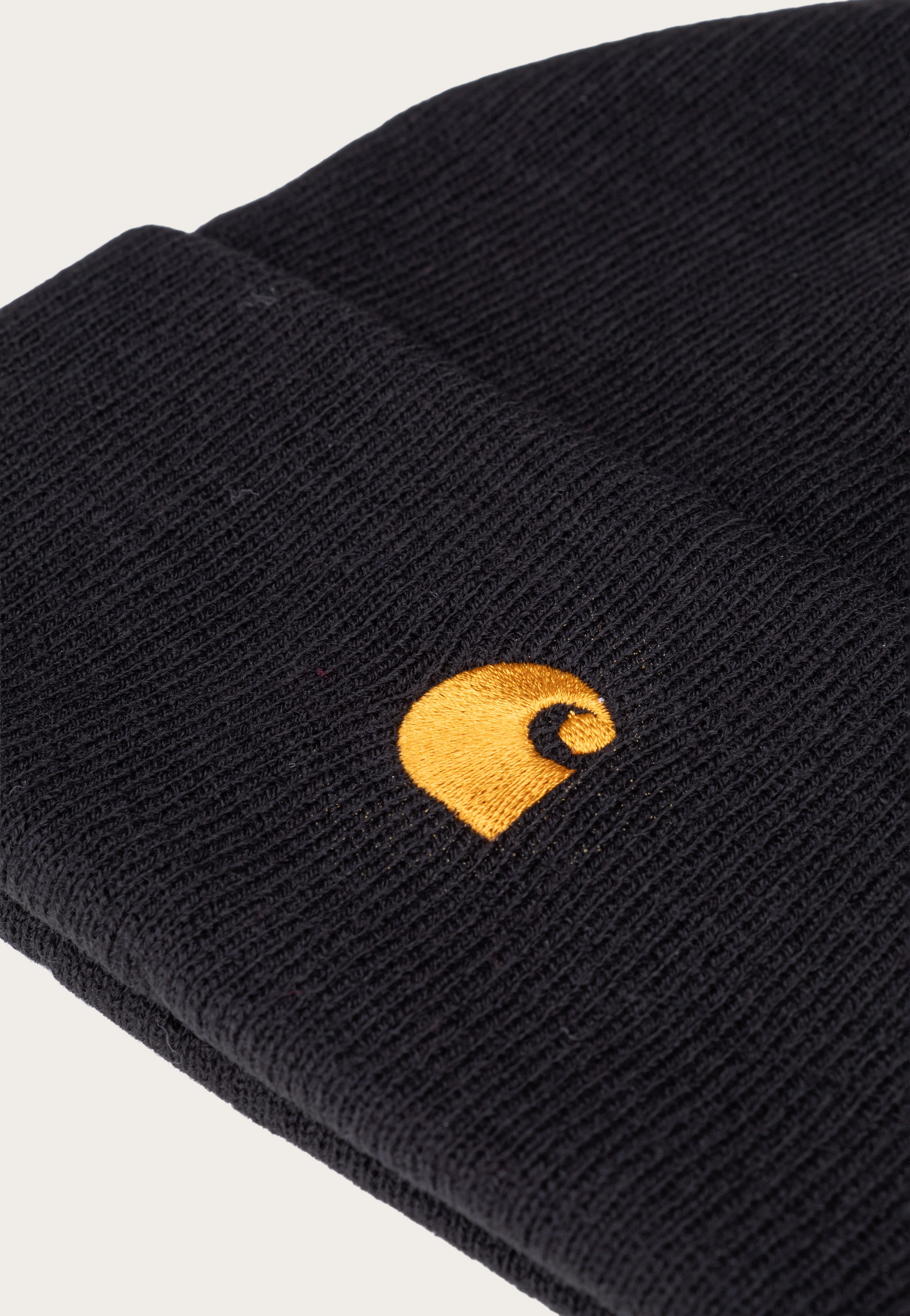 Carhartt WIP - Chase Black/Gold - Beanie | Neutral-Image