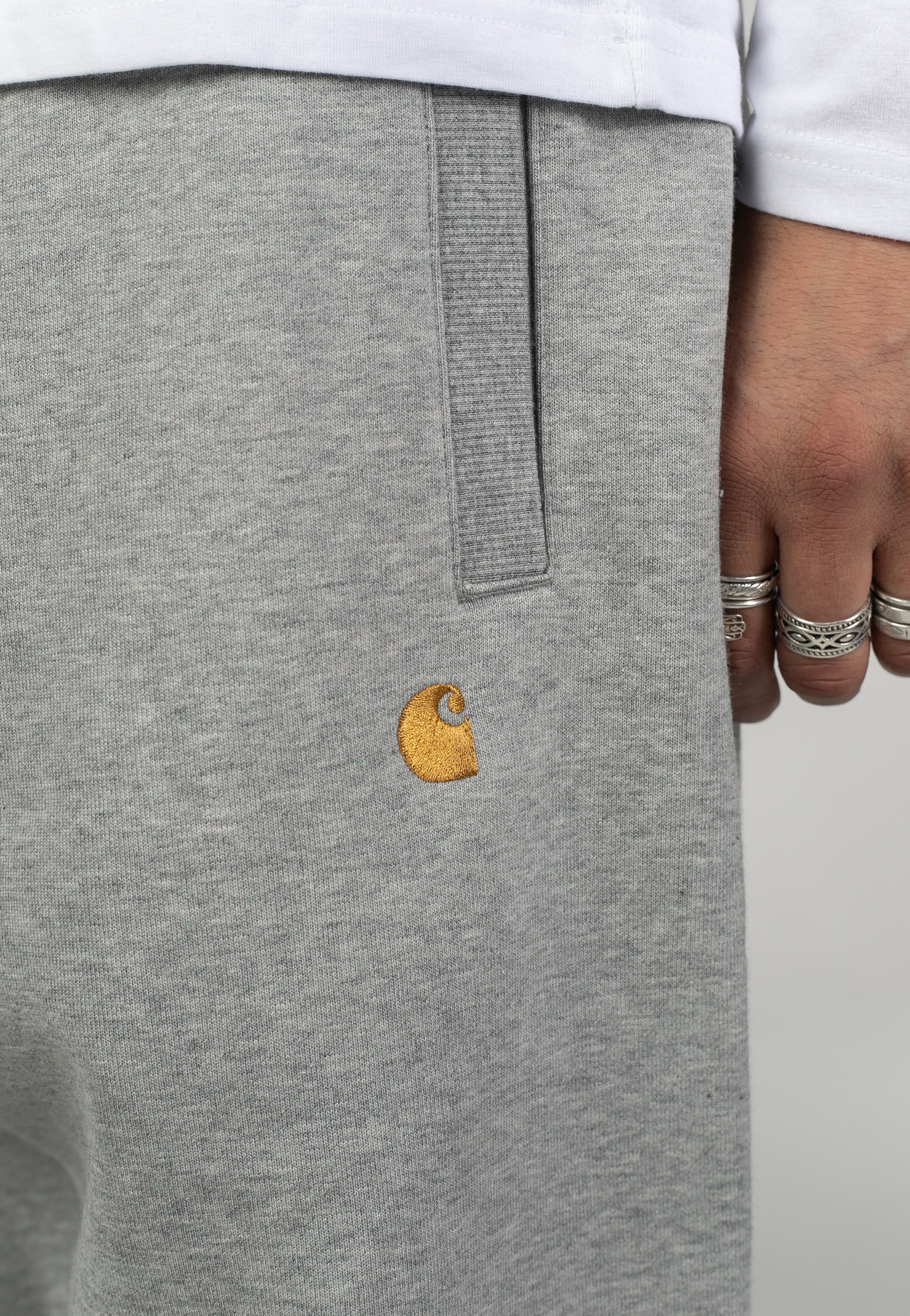 Carhartt WIP - Chase Loose Grey Heather - Sweat Pants | Men-Image
