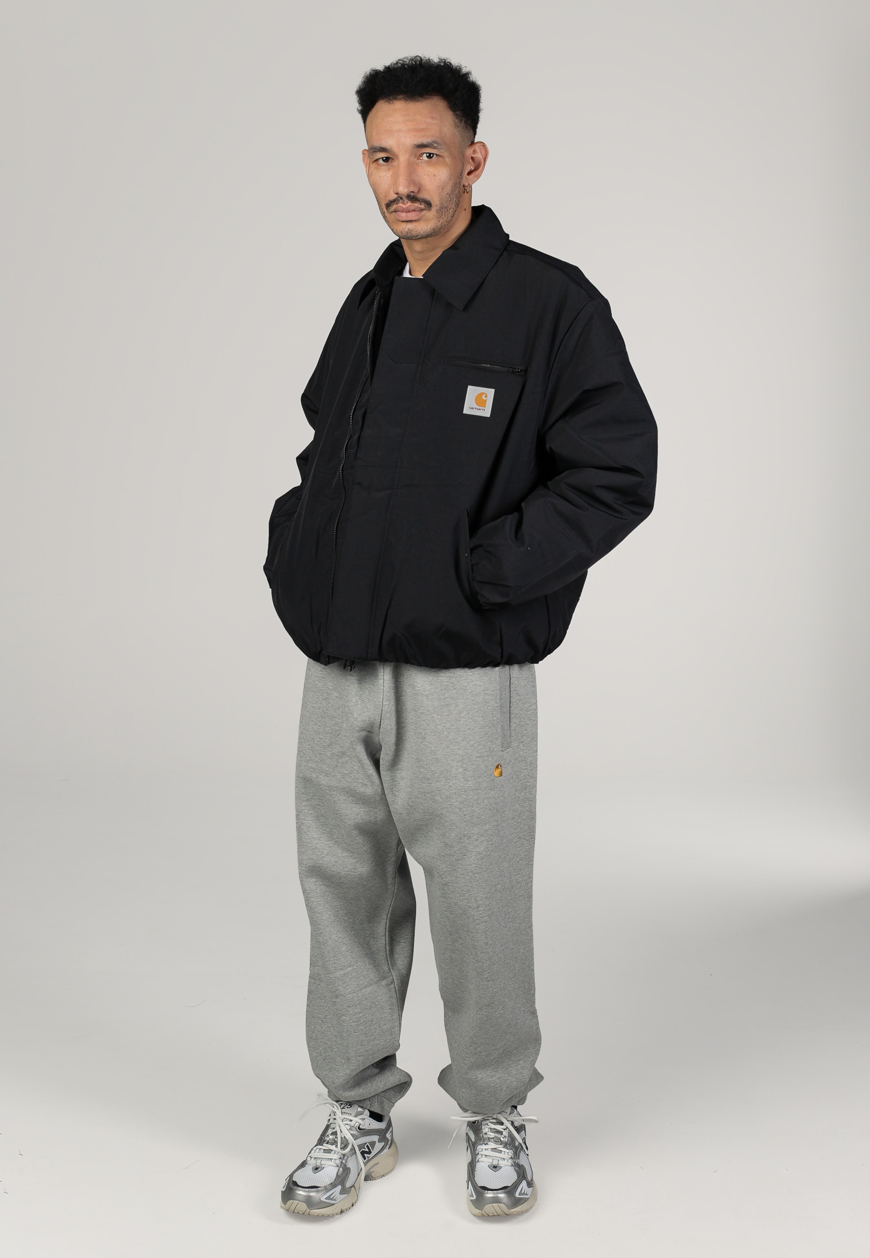 Carhartt WIP - Chase Loose Grey Heather - Sweat Pants | Men-Image