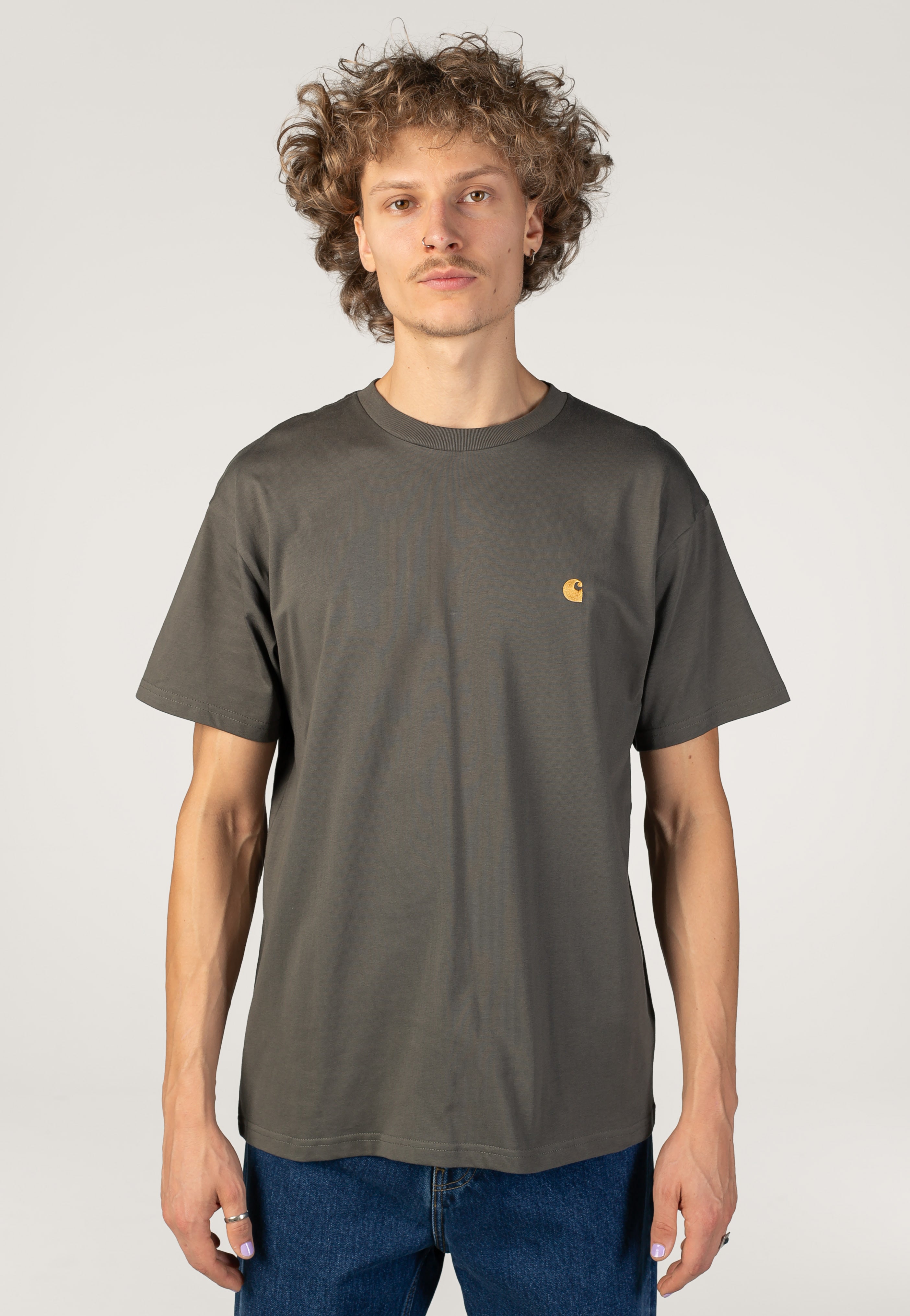 Carhartt WIP - Chase Shungite/Gold - T-Shirt | Men-Image