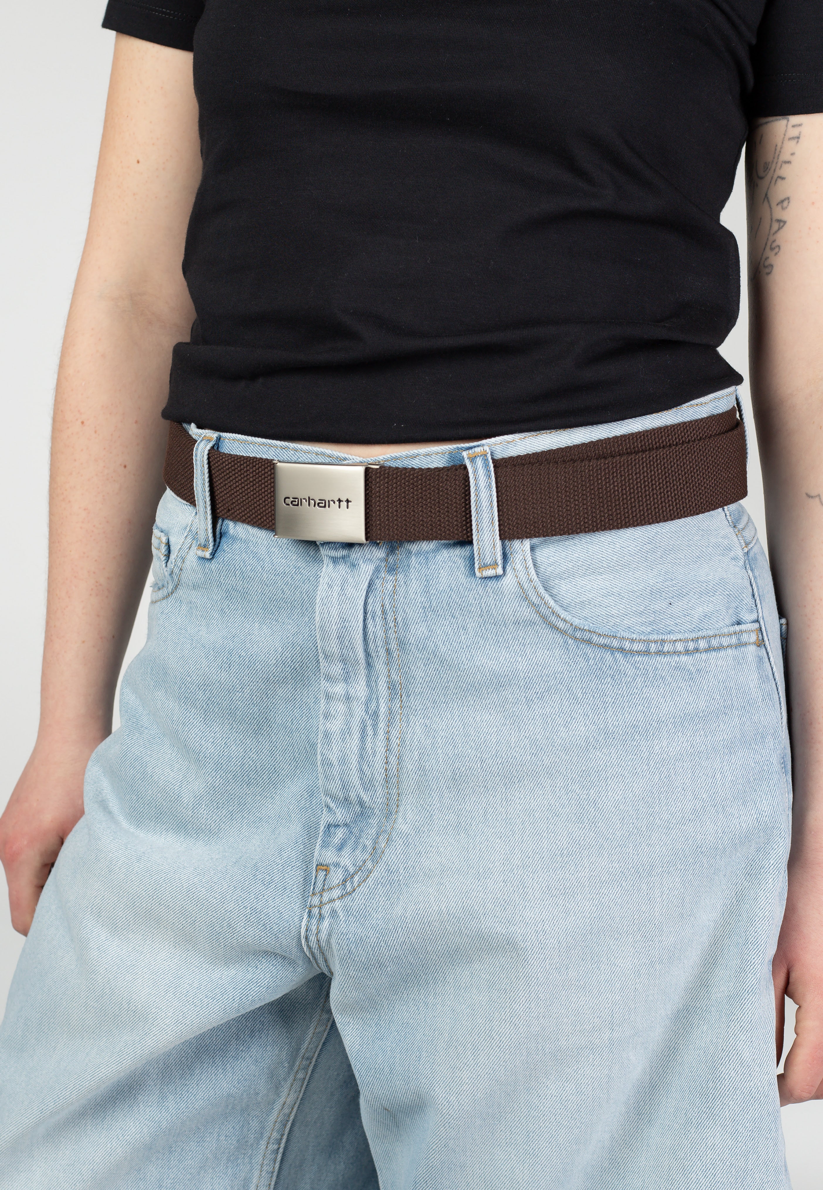 Carhartt WIP - Clip Chrome Tobacco - Belt | Neutral-Image