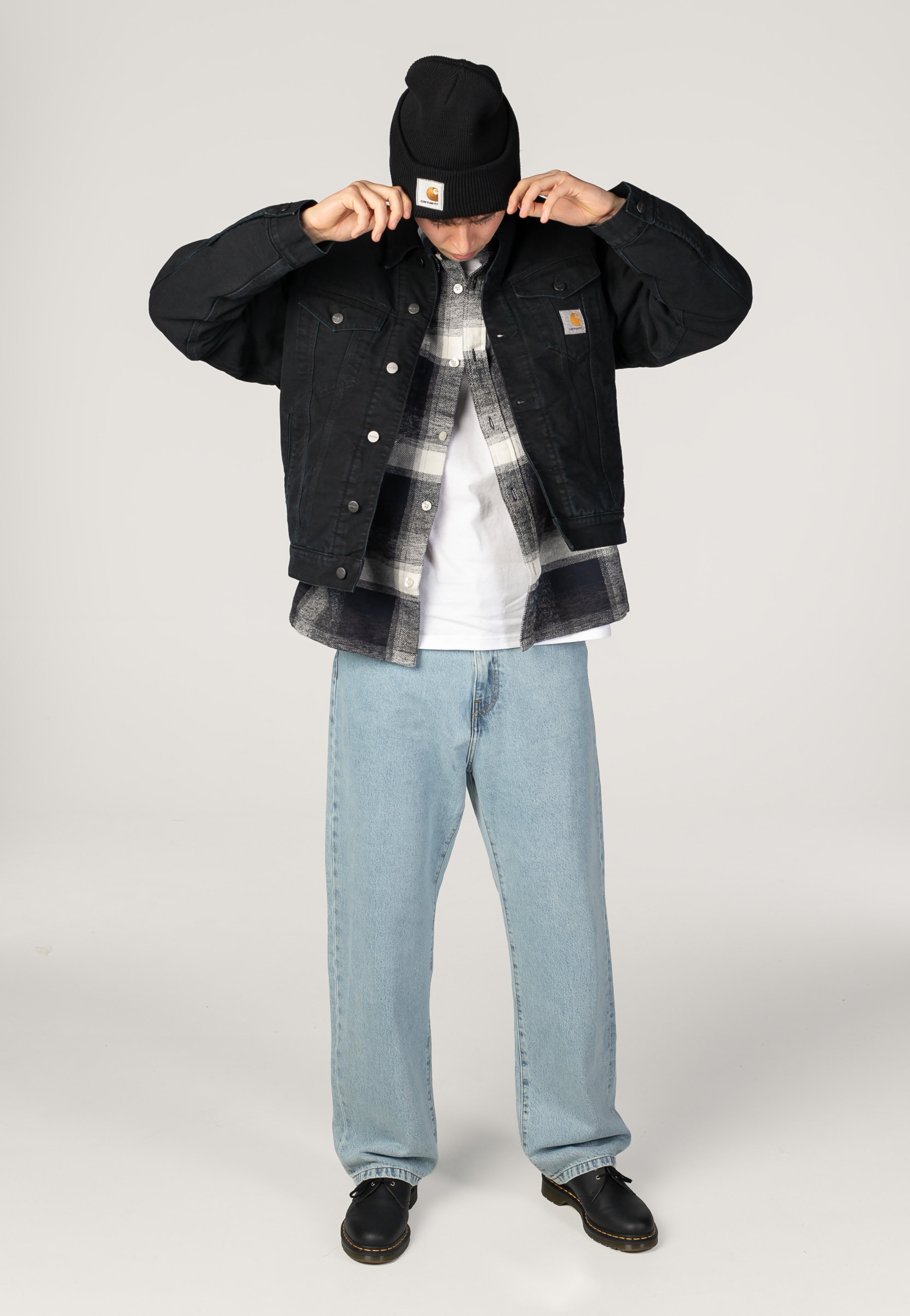 Carhartt WIP Esterson Check/Dark Navy Shirt | Men-Image