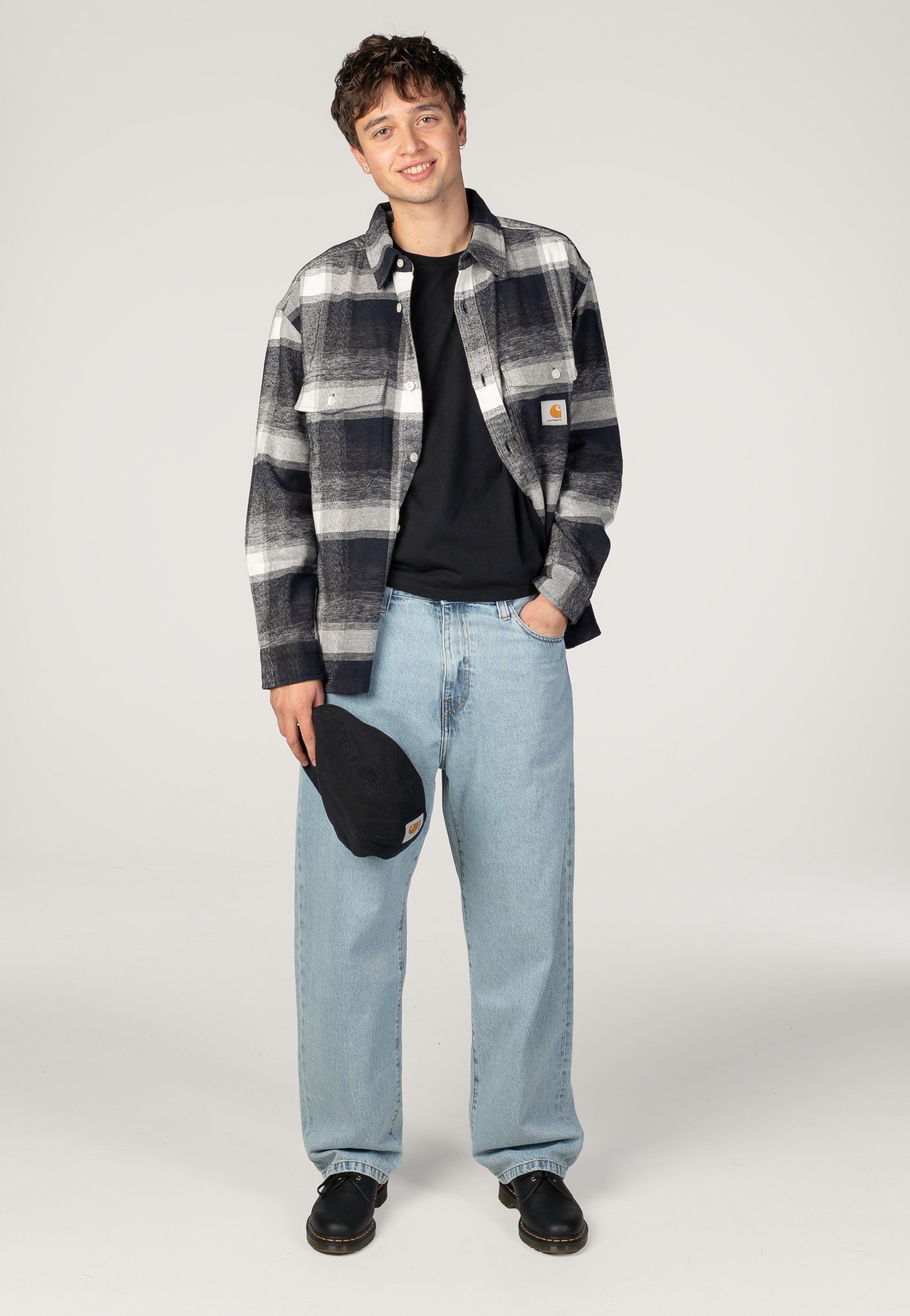 Carhartt WIP Esterson Check/Dark Navy Shirt | Men-Image