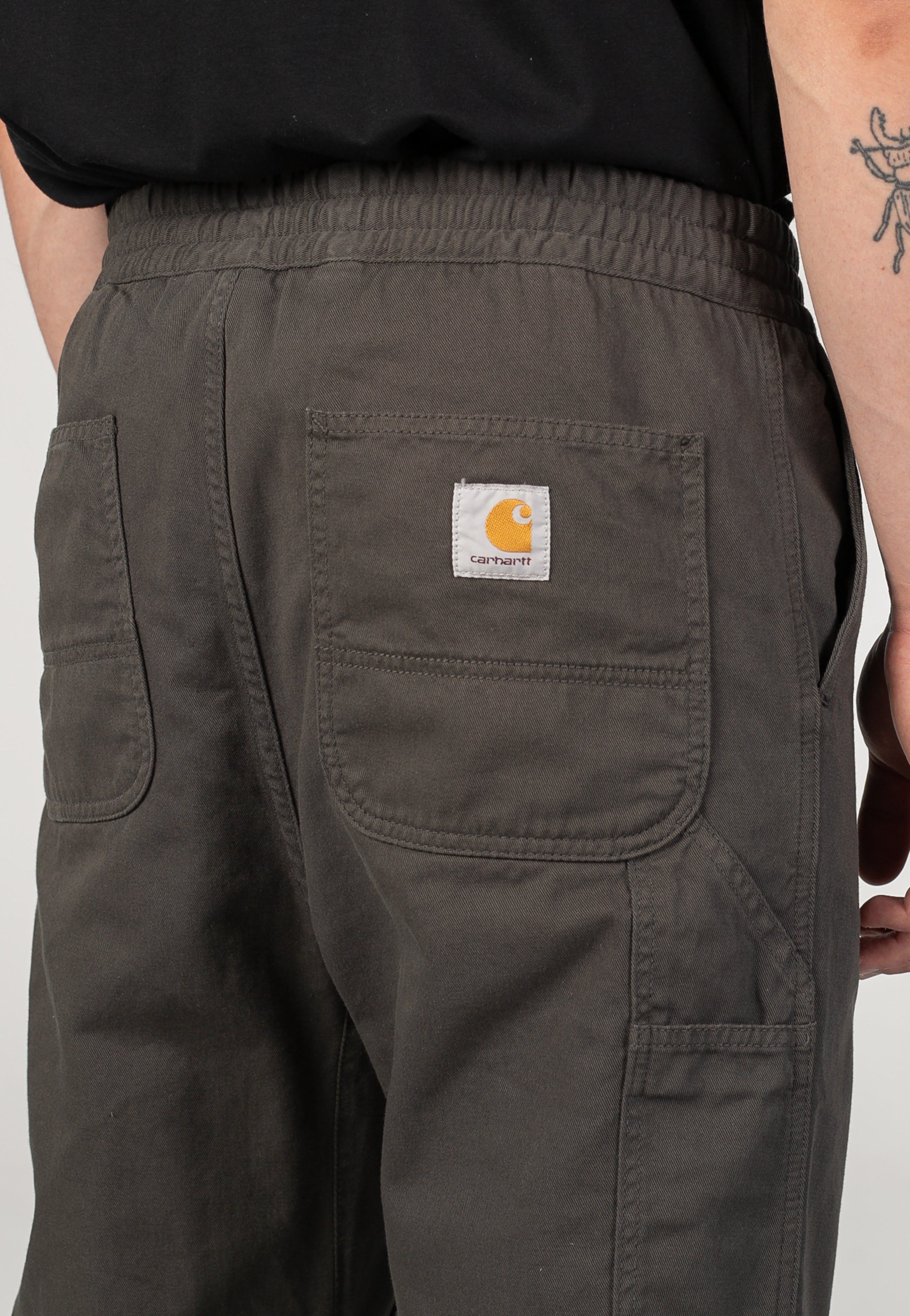 Carhartt WIP - Flint Garment Dyed Shungite - Pants | Men-Image