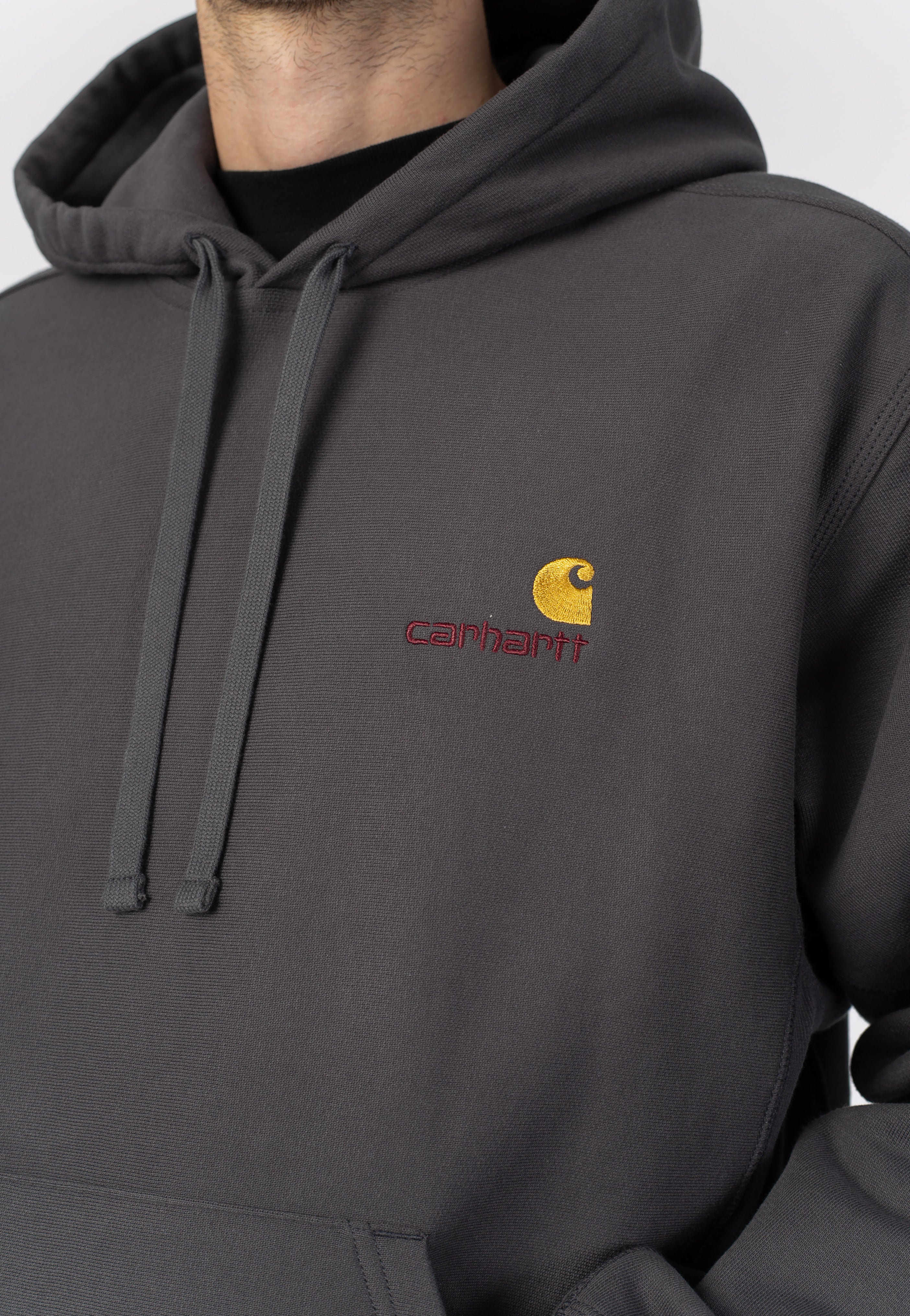 Carhartt WIP - Hooded American Script Graphite - Hoodie | Men-Image