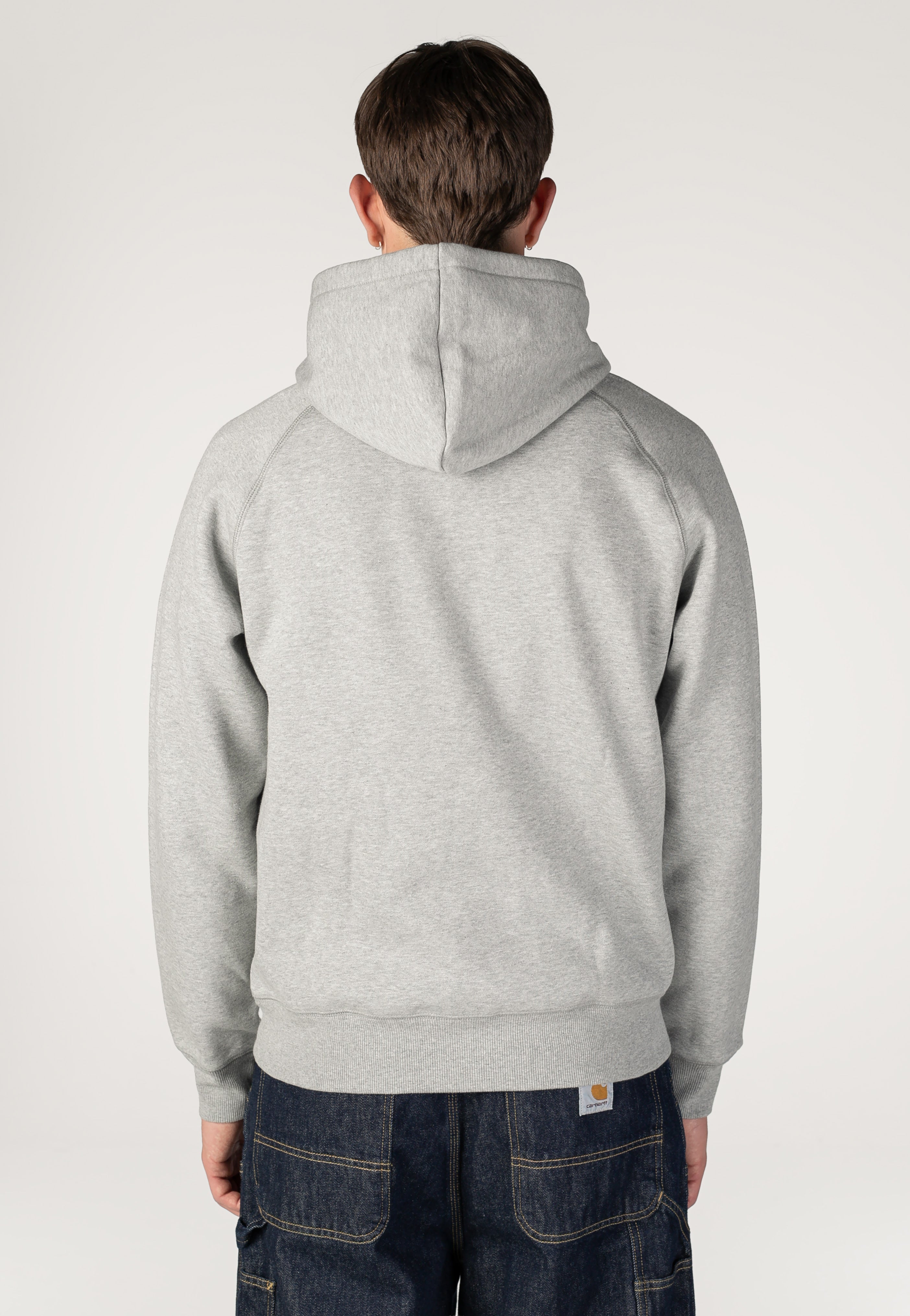 Carhartt WIP - Hooded Chase Grey Heather/Gold - Hoodie | Men-Image