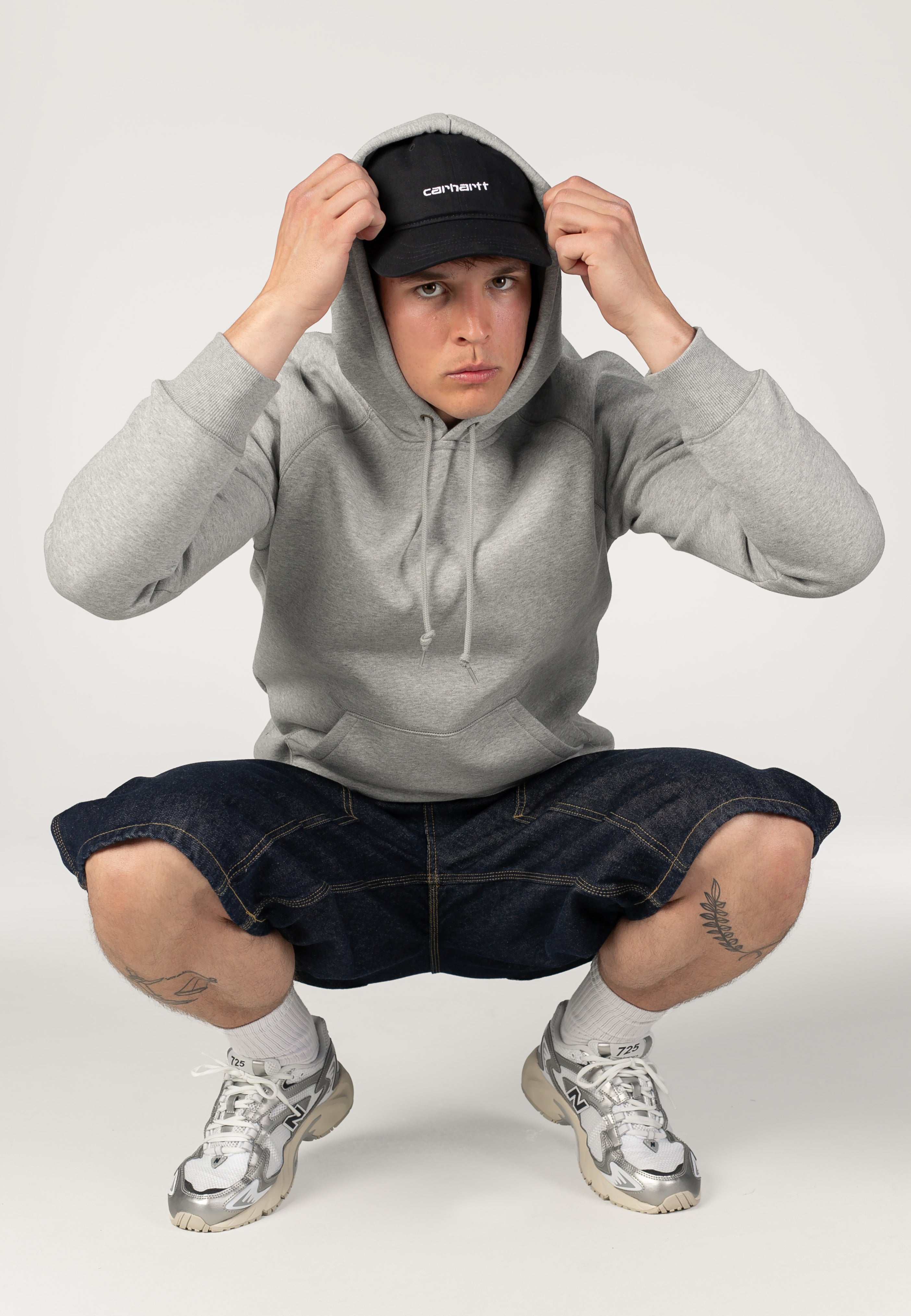 Carhartt WIP - Hooded Chase Grey Heather/Gold - Hoodie | Men-Image