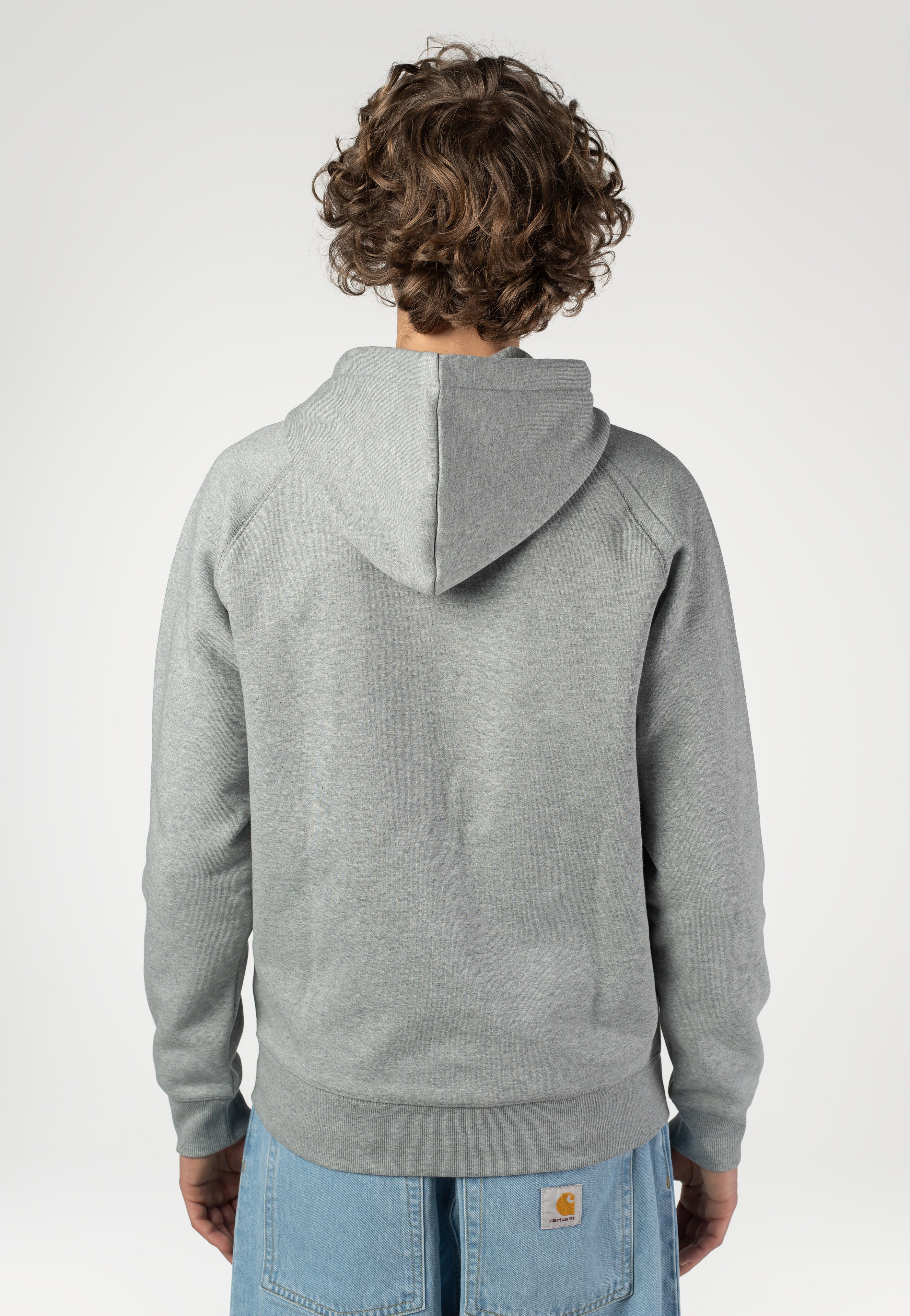 Carhartt WIP - Hooded Chase Grey Heather/Gold - Zipper | Men-Image