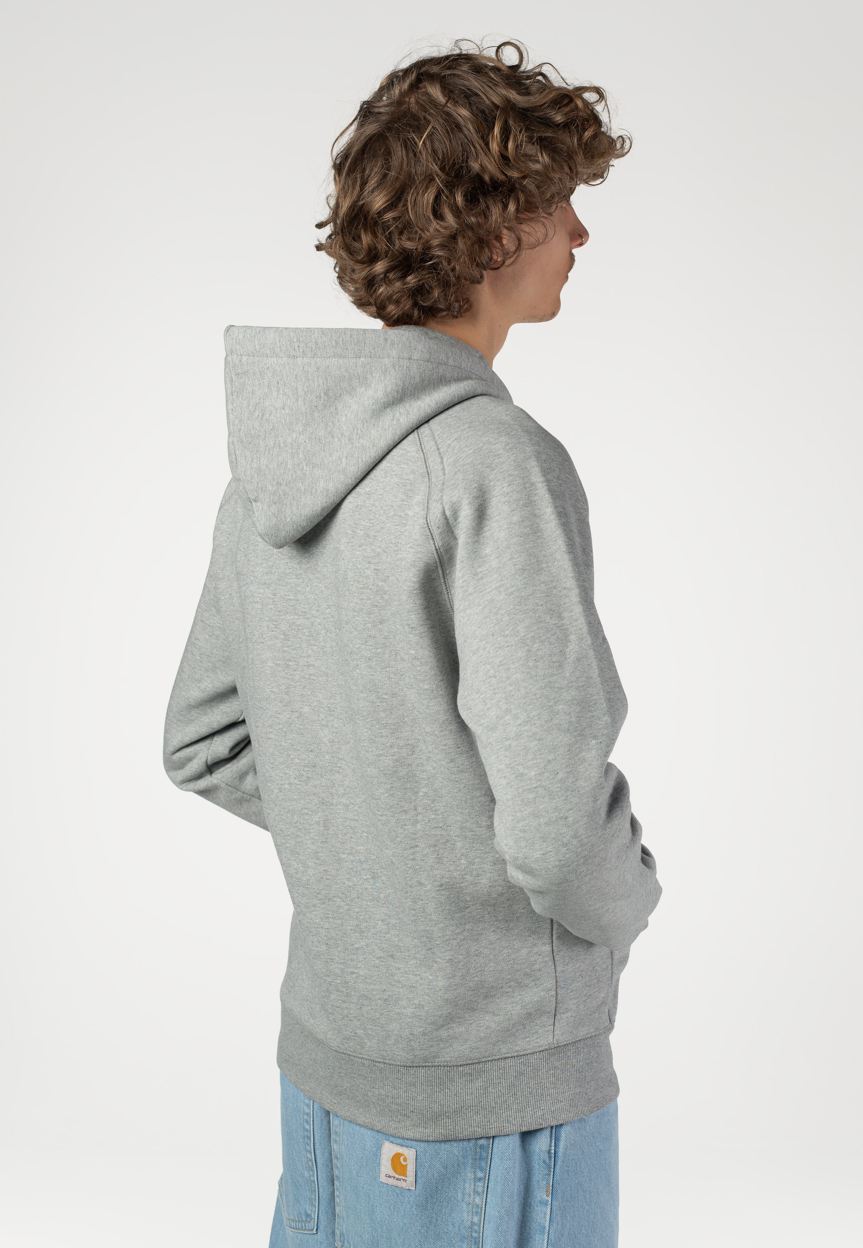Carhartt WIP - Hooded Chase Grey Heather/Gold - Zipper | Men-Image