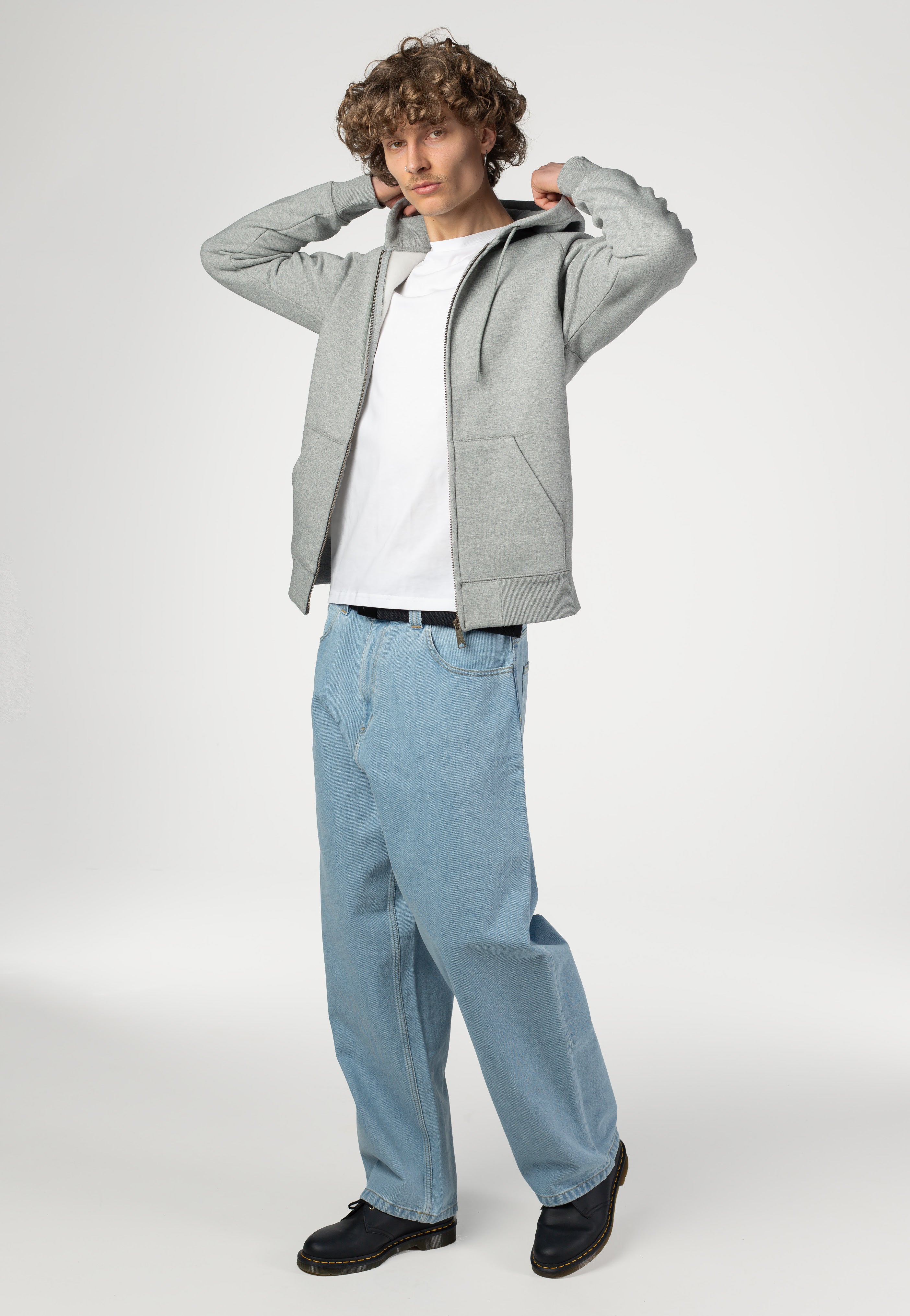 Carhartt WIP - Hooded Chase Grey Heather/Gold - Zipper | Men-Image