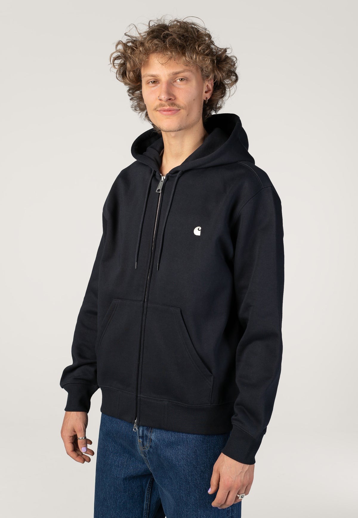 Carhartt WIP Hooded Mack Dark Navy/Wax Bunda | Men-Image