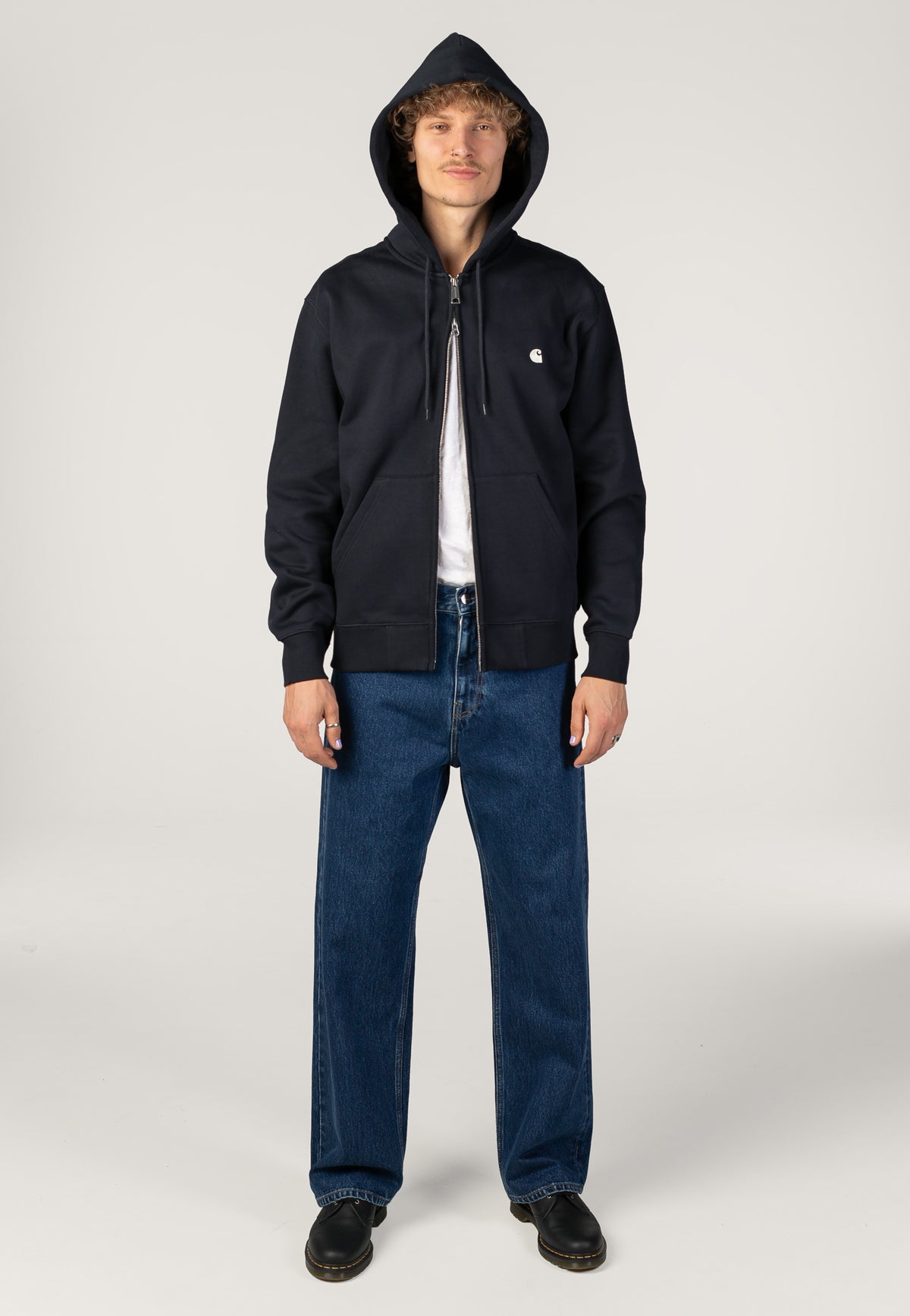 Carhartt WIP Hooded Mack Dark Navy/Wax Bunda | Men-Image