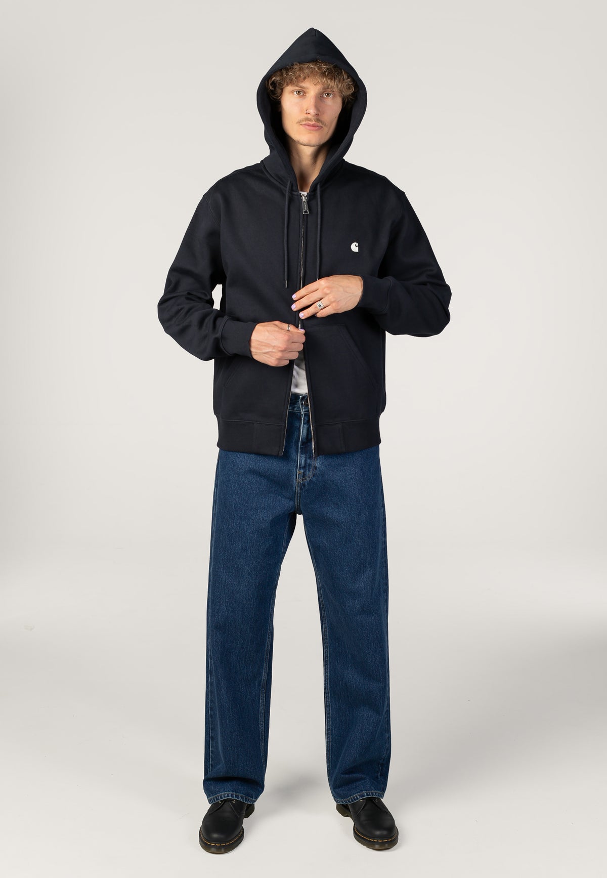 Carhartt WIP Hooded Mack Dark Navy/Wax Bunda | Men-Image