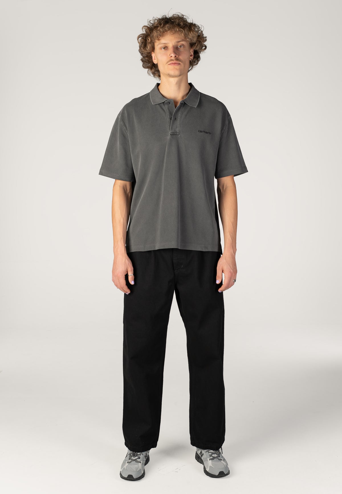 Carhartt WIP Jace Rinsed Black Jeans | Men-Image