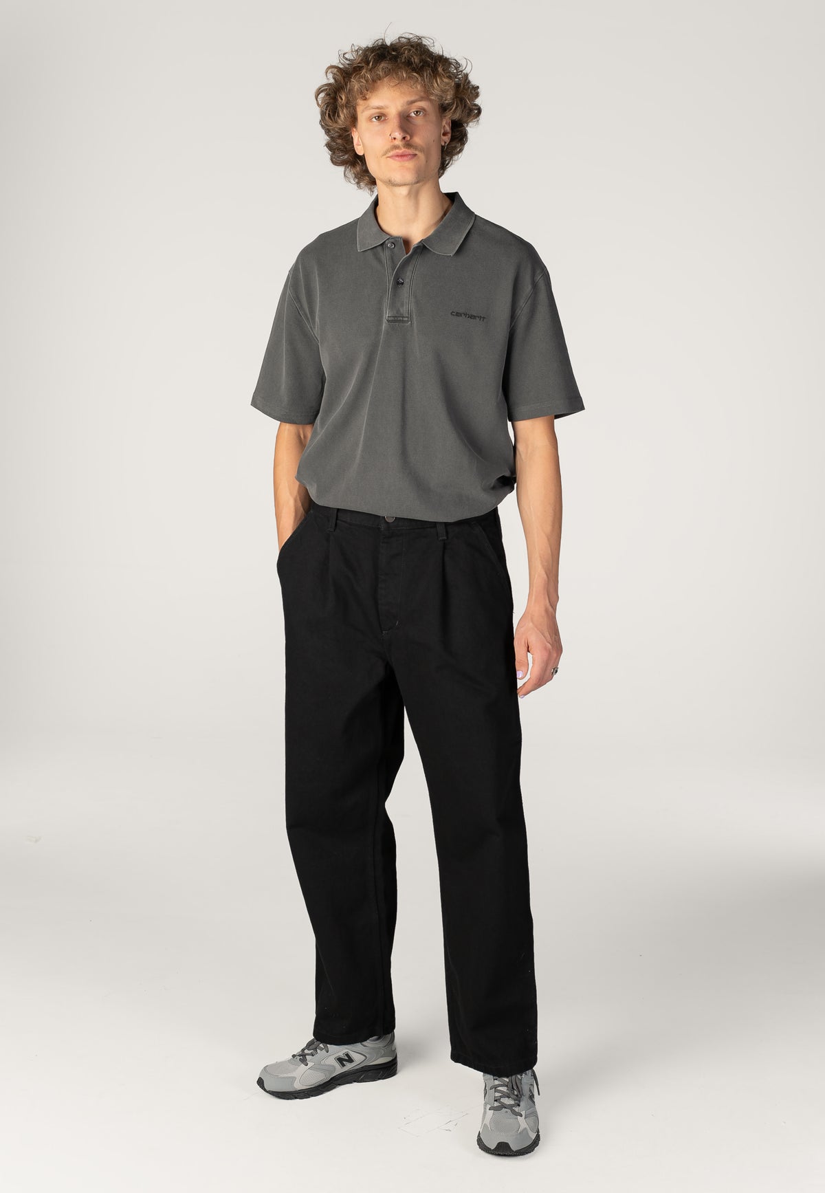 Carhartt WIP Jace Rinsed Black Jeans | Men-Image