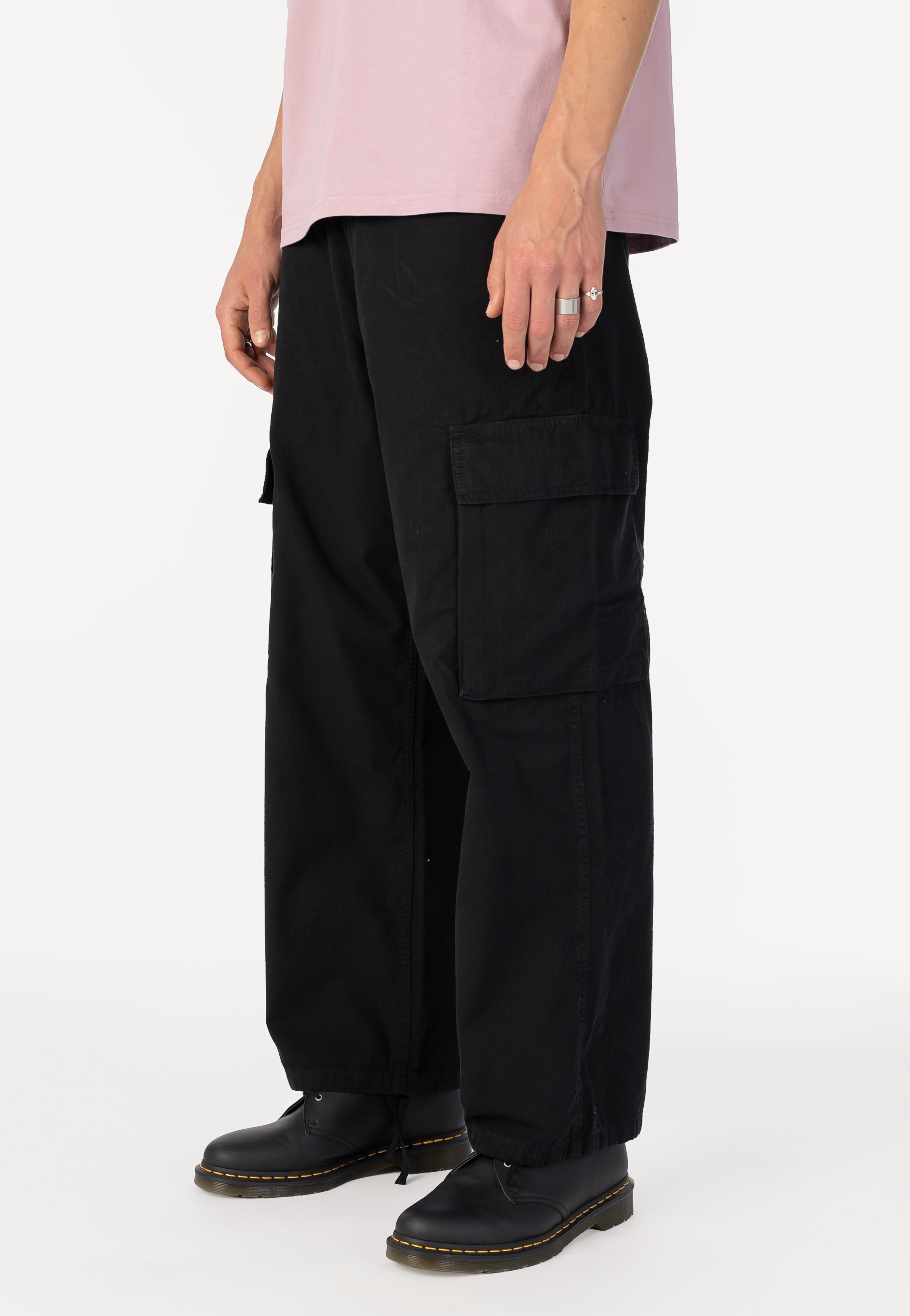 Carhartt WIP - Kade Garment Dyed Black - Pants | Men-Image