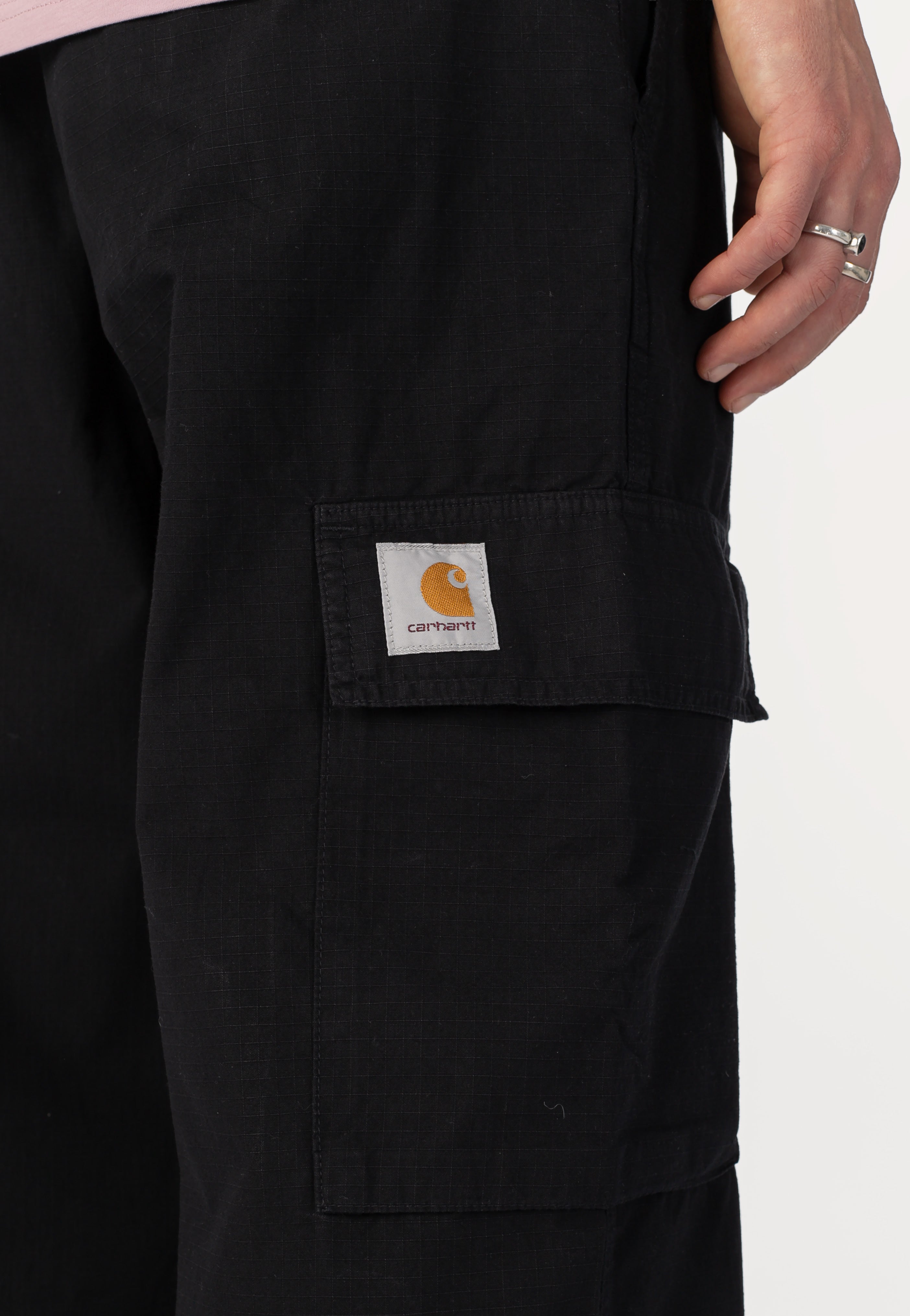 Carhartt WIP - Kade Garment Dyed Black - Pants | Men-Image