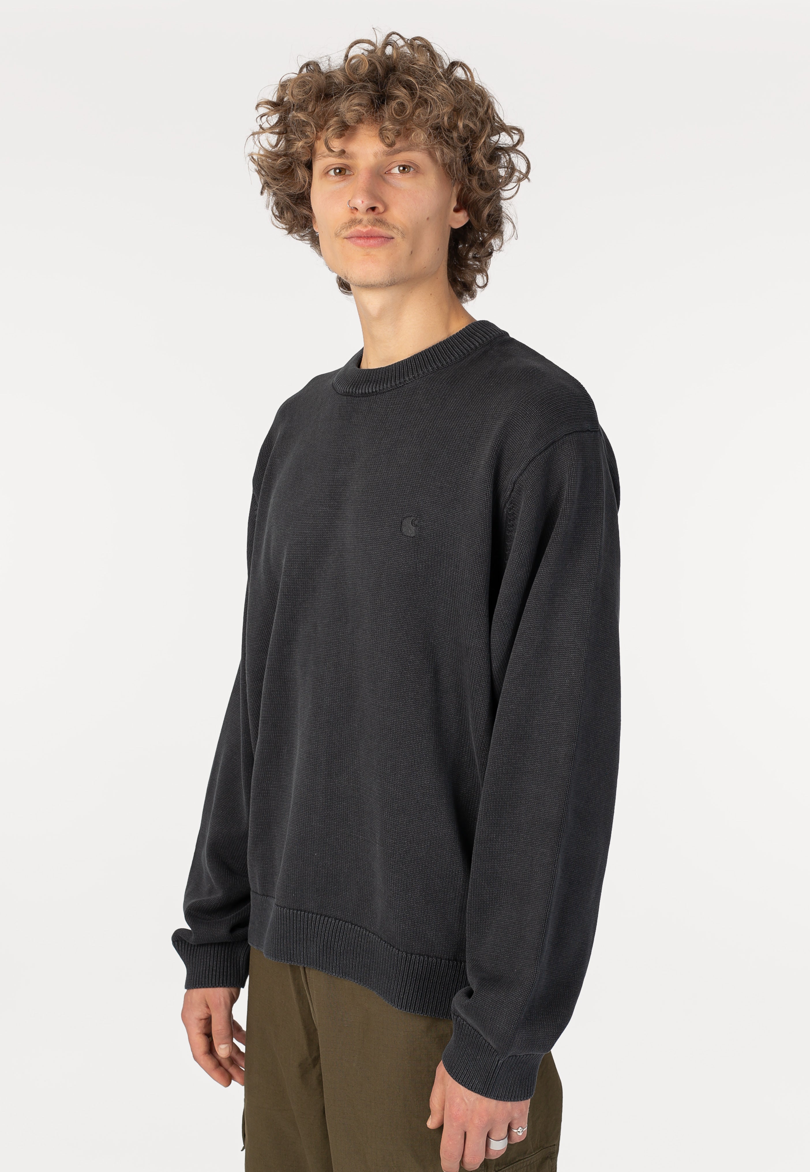 Carhartt WIP - Kori Garment Dyed Black - Pullover | Men-Image