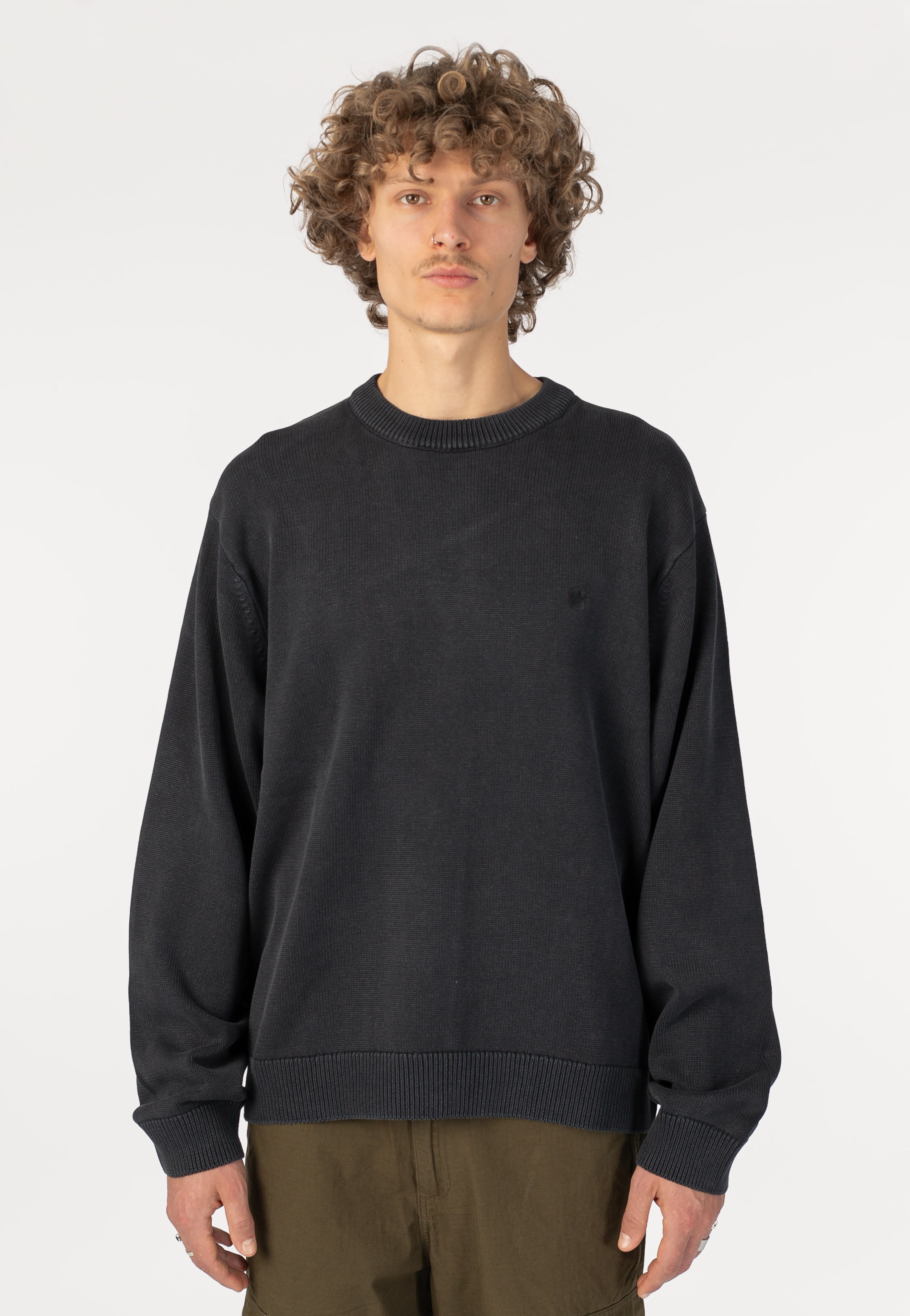 Carhartt WIP - Kori Garment Dyed Black - Pullover | Men-Image