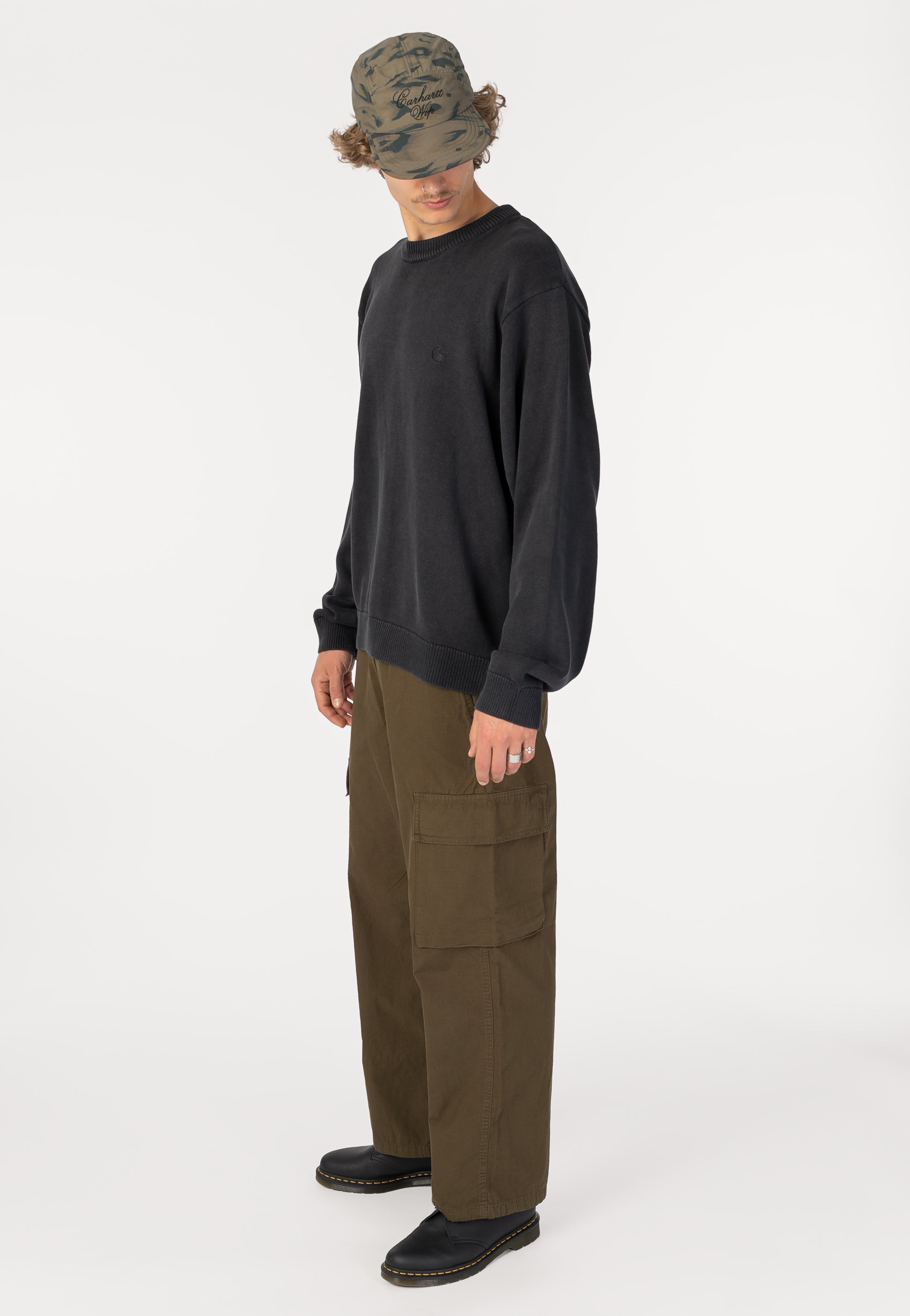 Carhartt WIP - Kori Garment Dyed Black - Pullover | Men-Image