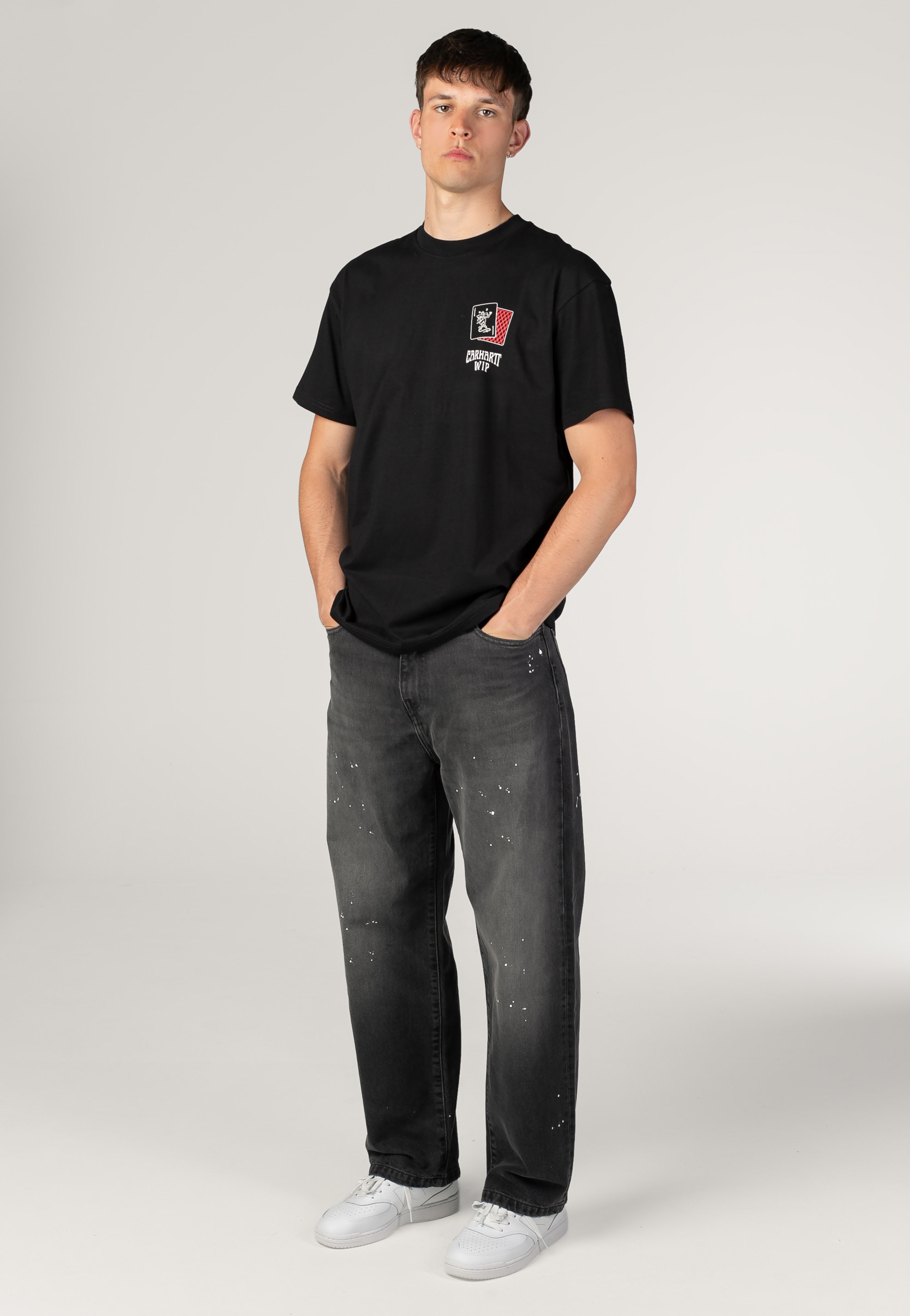Carhartt WIP - Landon Destroy Wash Black - Pants | Men-Image