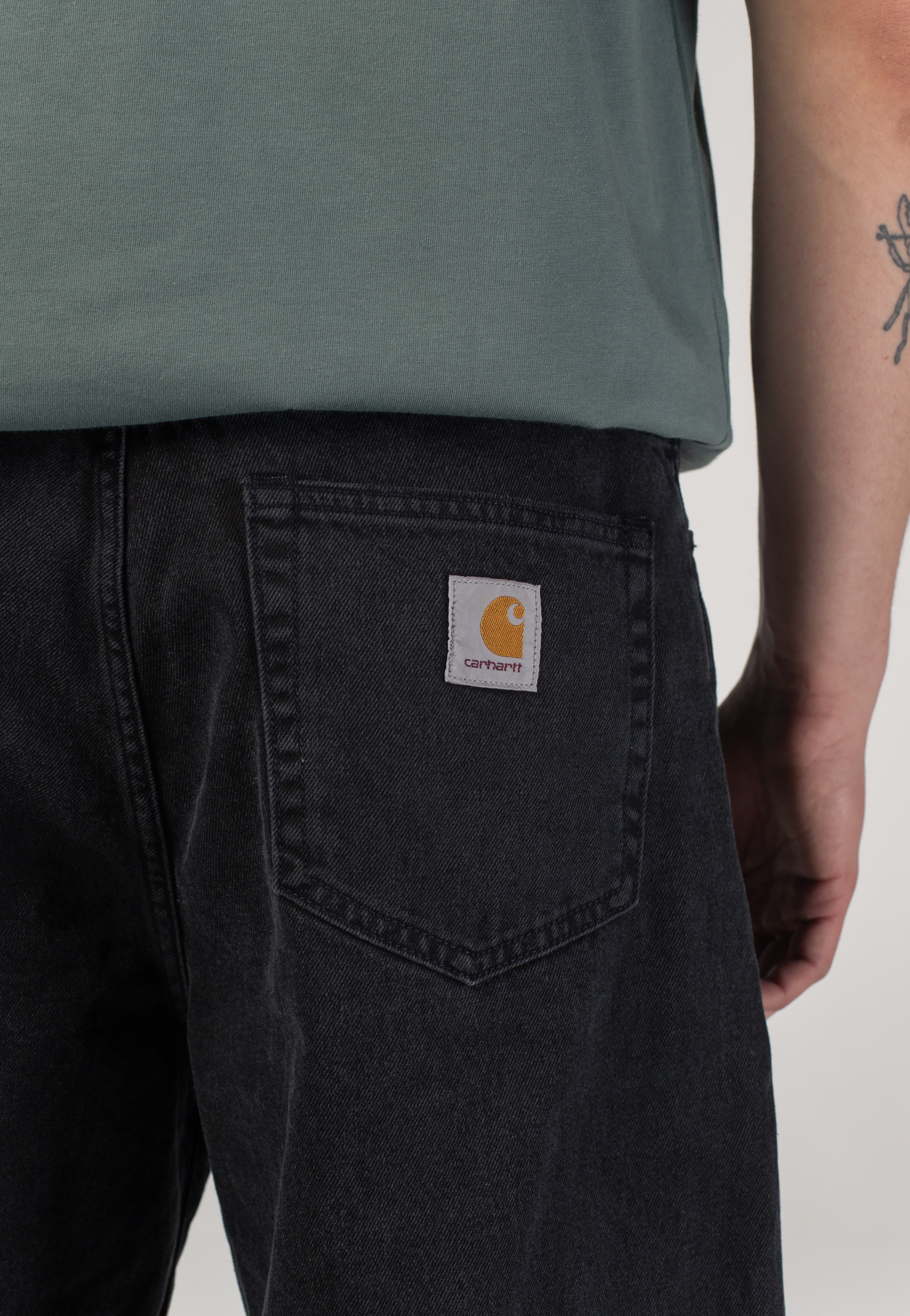 Carhartt WIP - Landon Stone Washed Black - Shorts | Men-Image