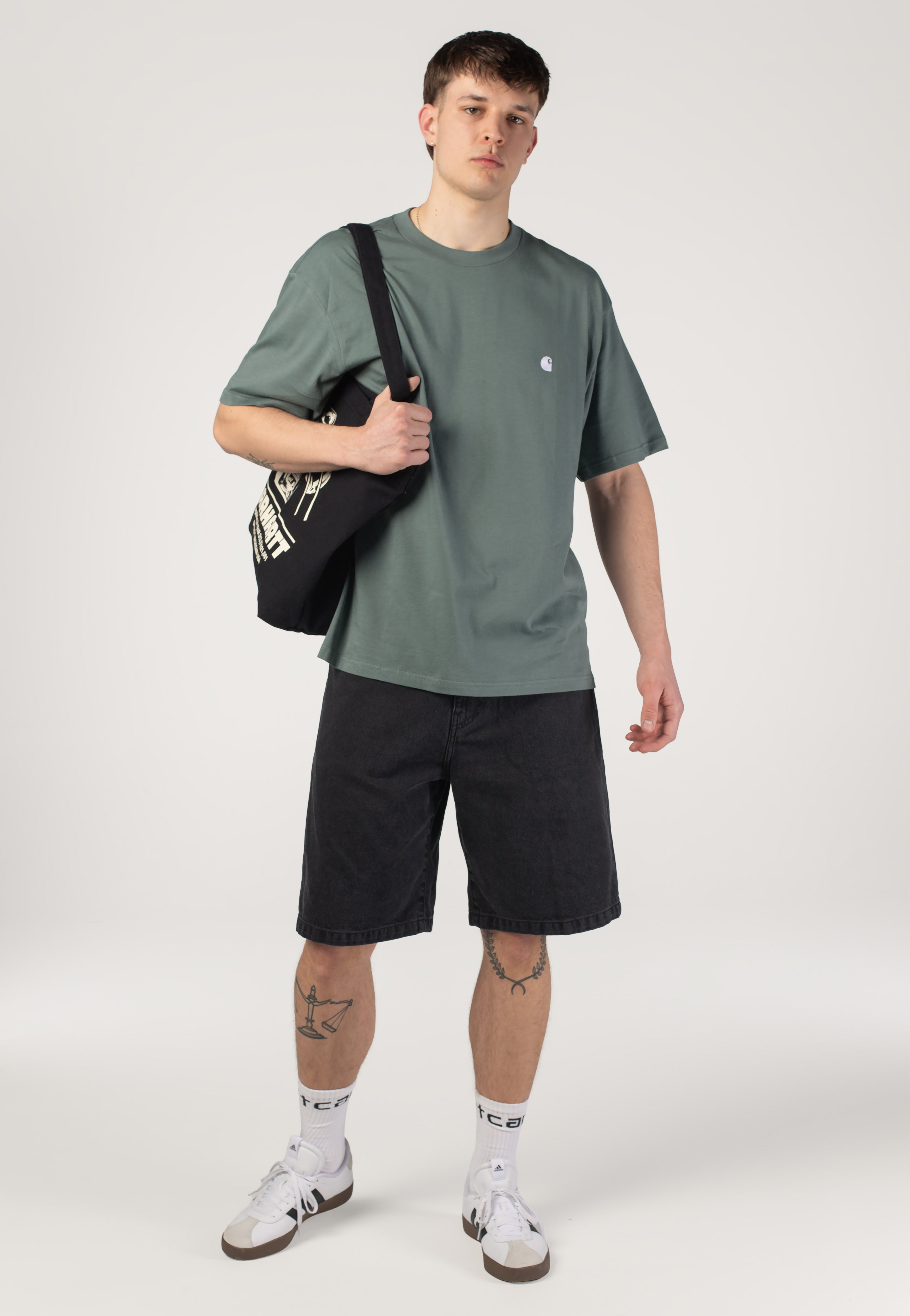 Carhartt WIP - Landon Stone Washed Black - Shorts | Men-Image