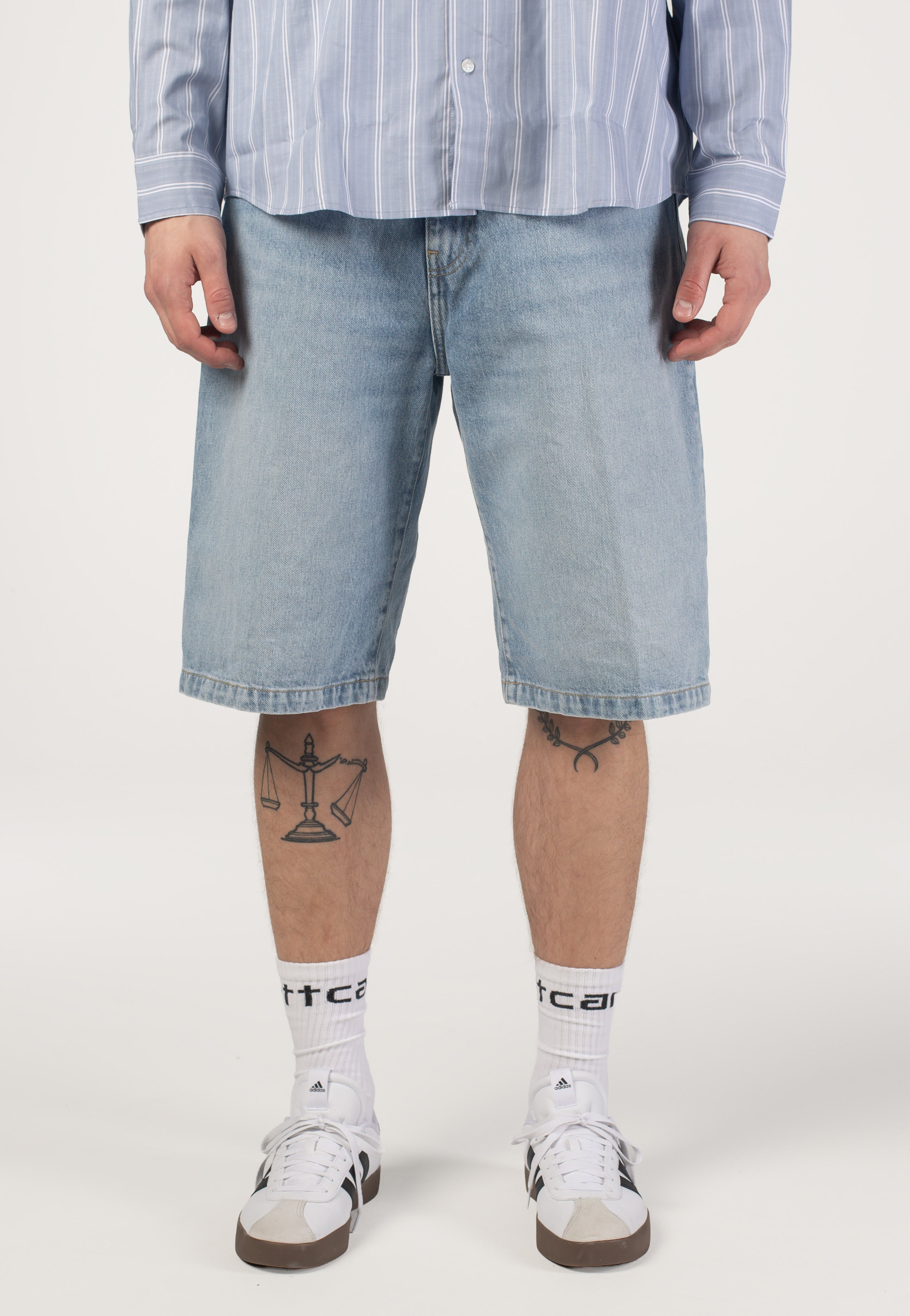 Carhartt WIP - Landon Heavy Worn Bleached Blue - Shorts | Men-Image