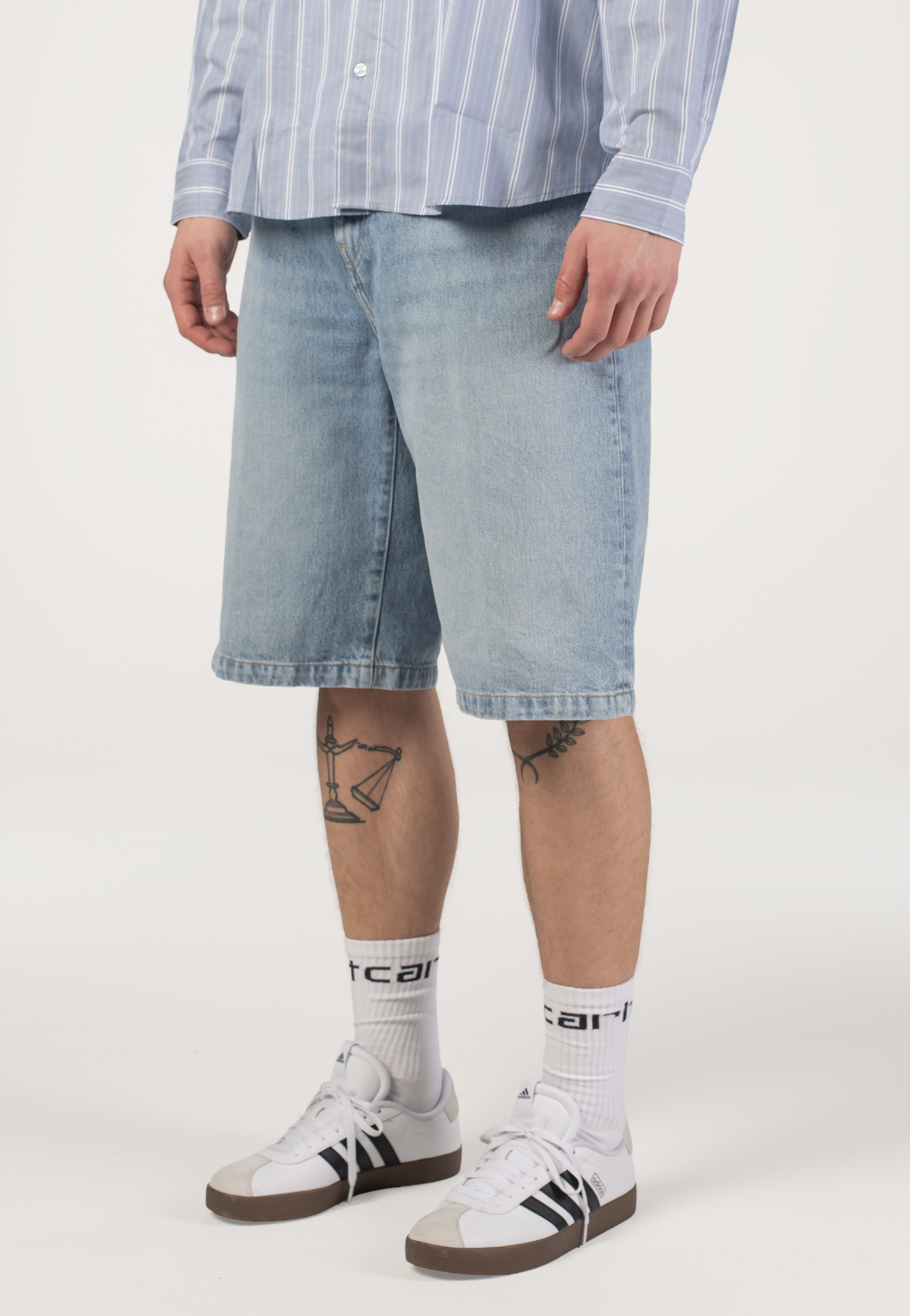 Carhartt WIP - Landon Heavy Worn Bleached Blue - Shorts | Men-Image