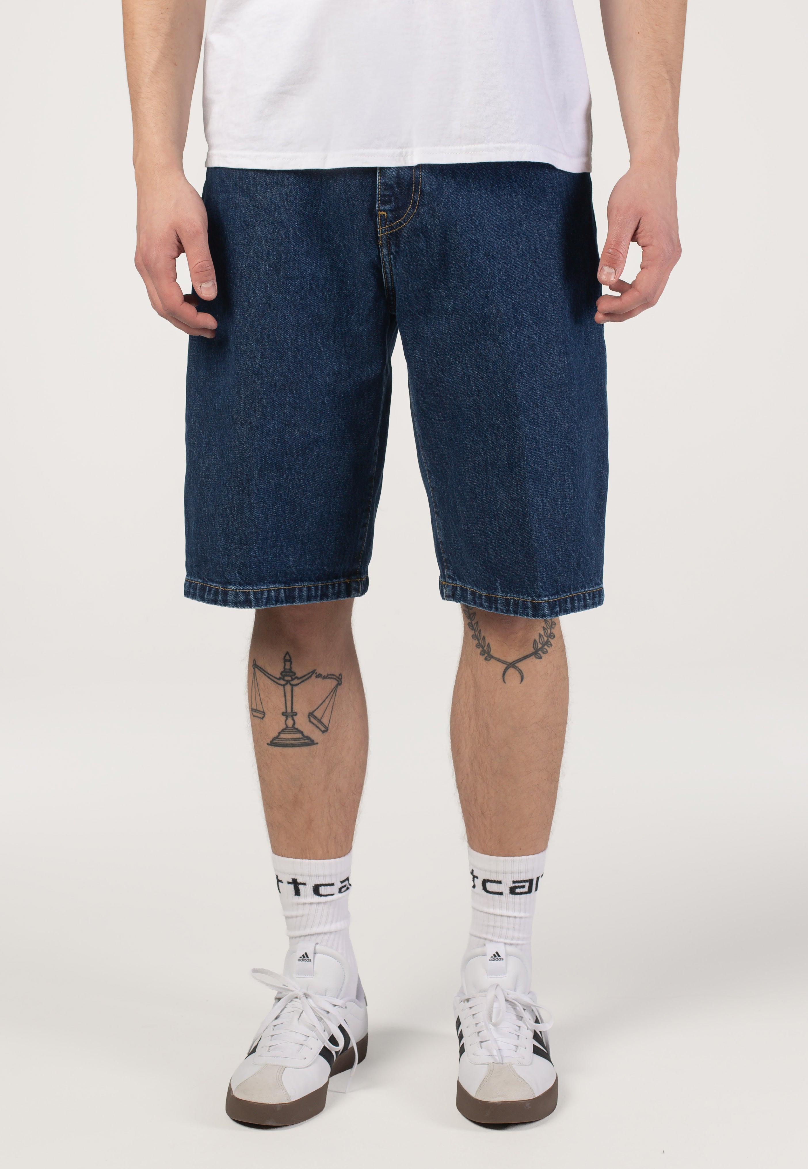 Carhartt WIP - Langdon Stone Washed Blue - Shorts | Men-Image
