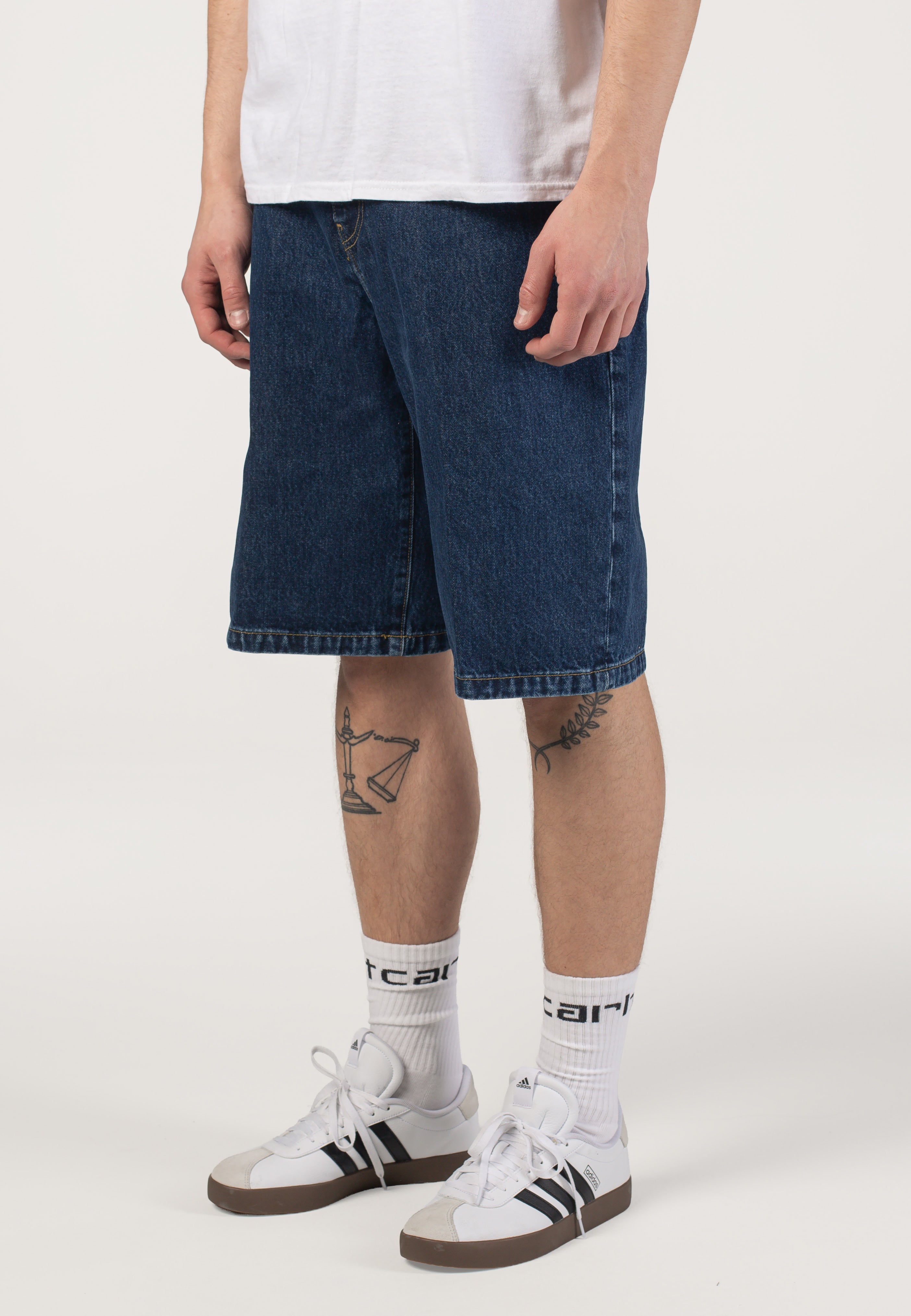 Carhartt WIP - Langdon Stone Washed Blue - Shorts | Men-Image