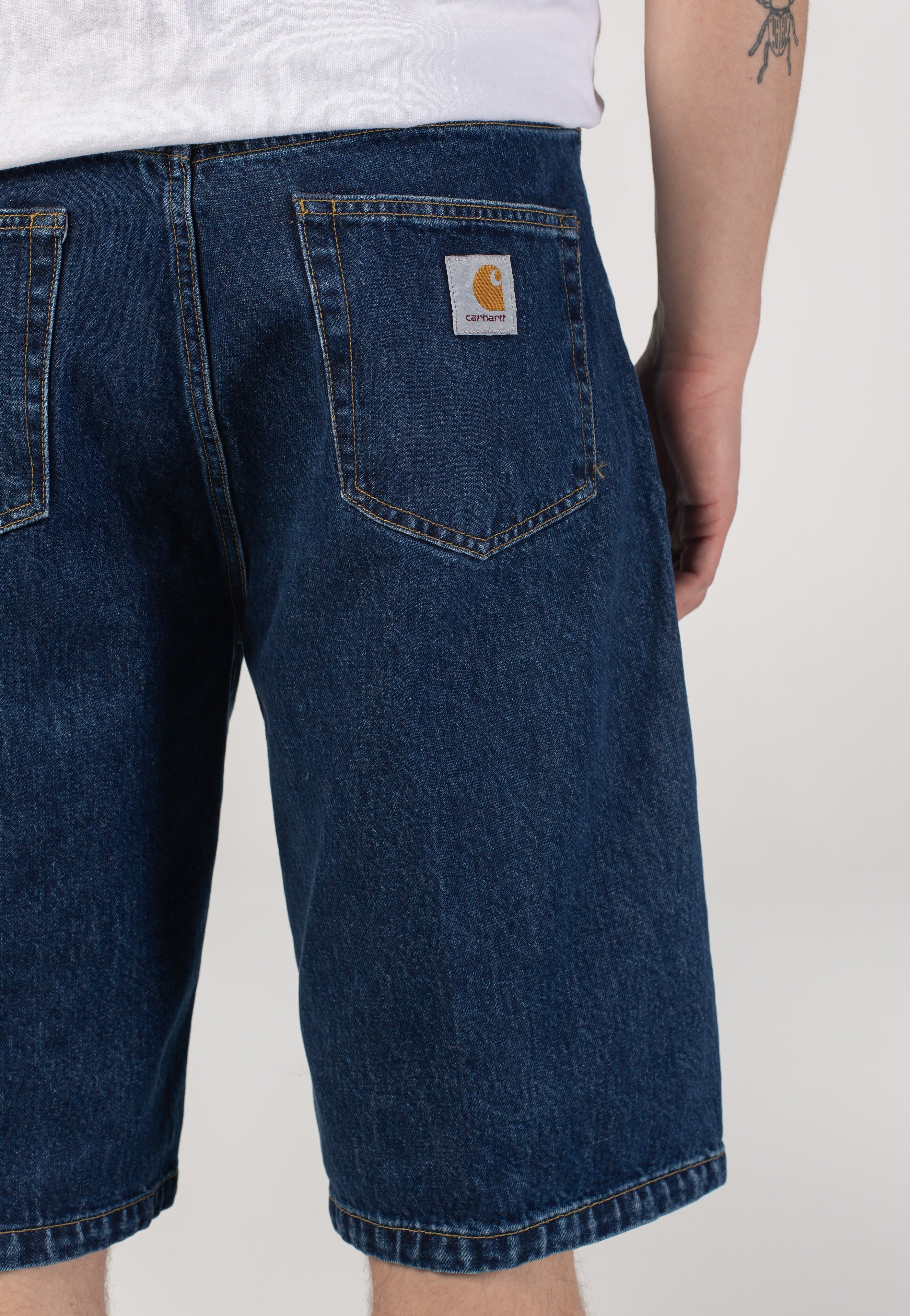 Carhartt WIP - Langdon Stone Washed Blue - Shorts | Men-Image