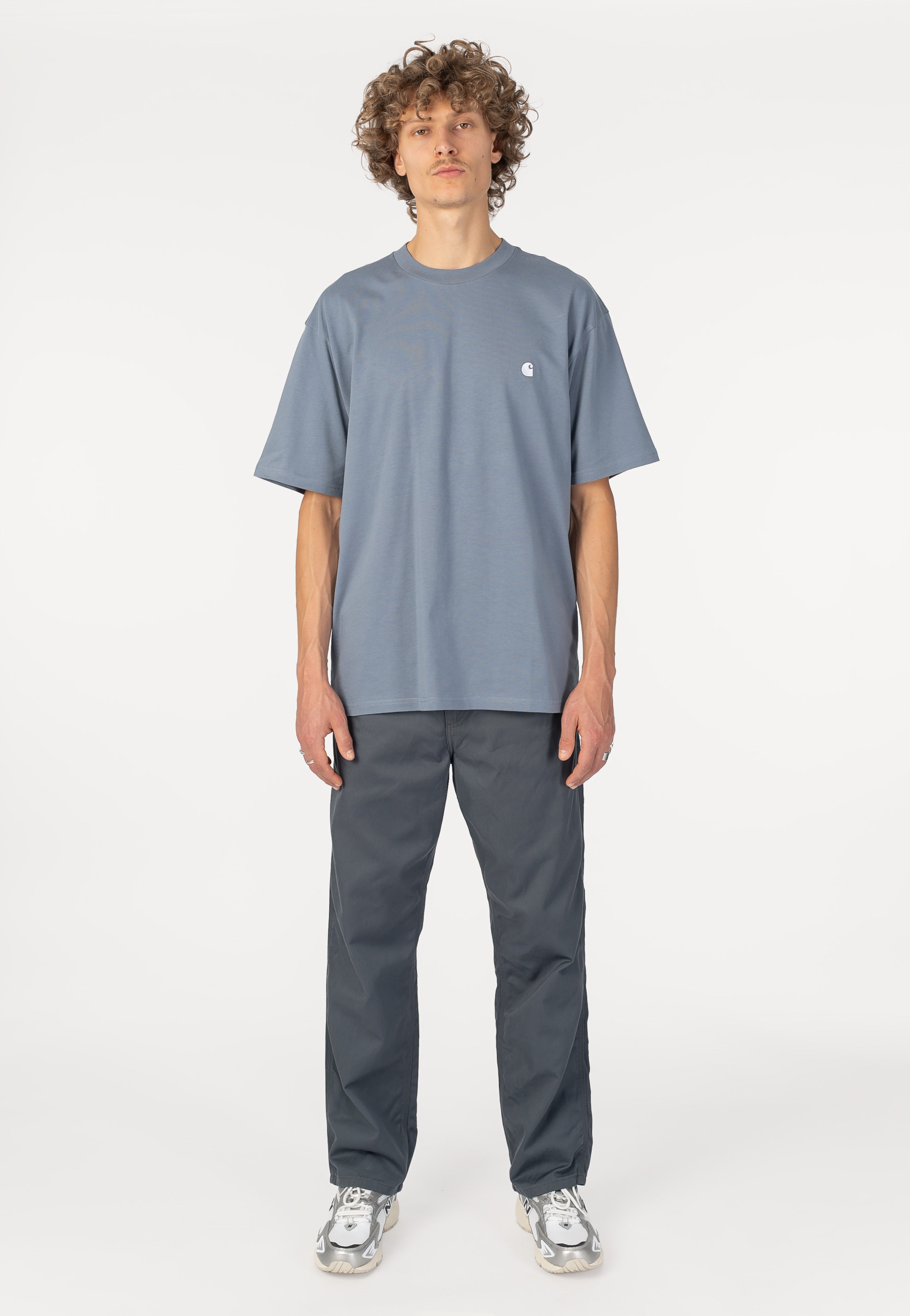 Carhartt WIP - Madison Shady Blue/White - T-Shirt | Men-Image