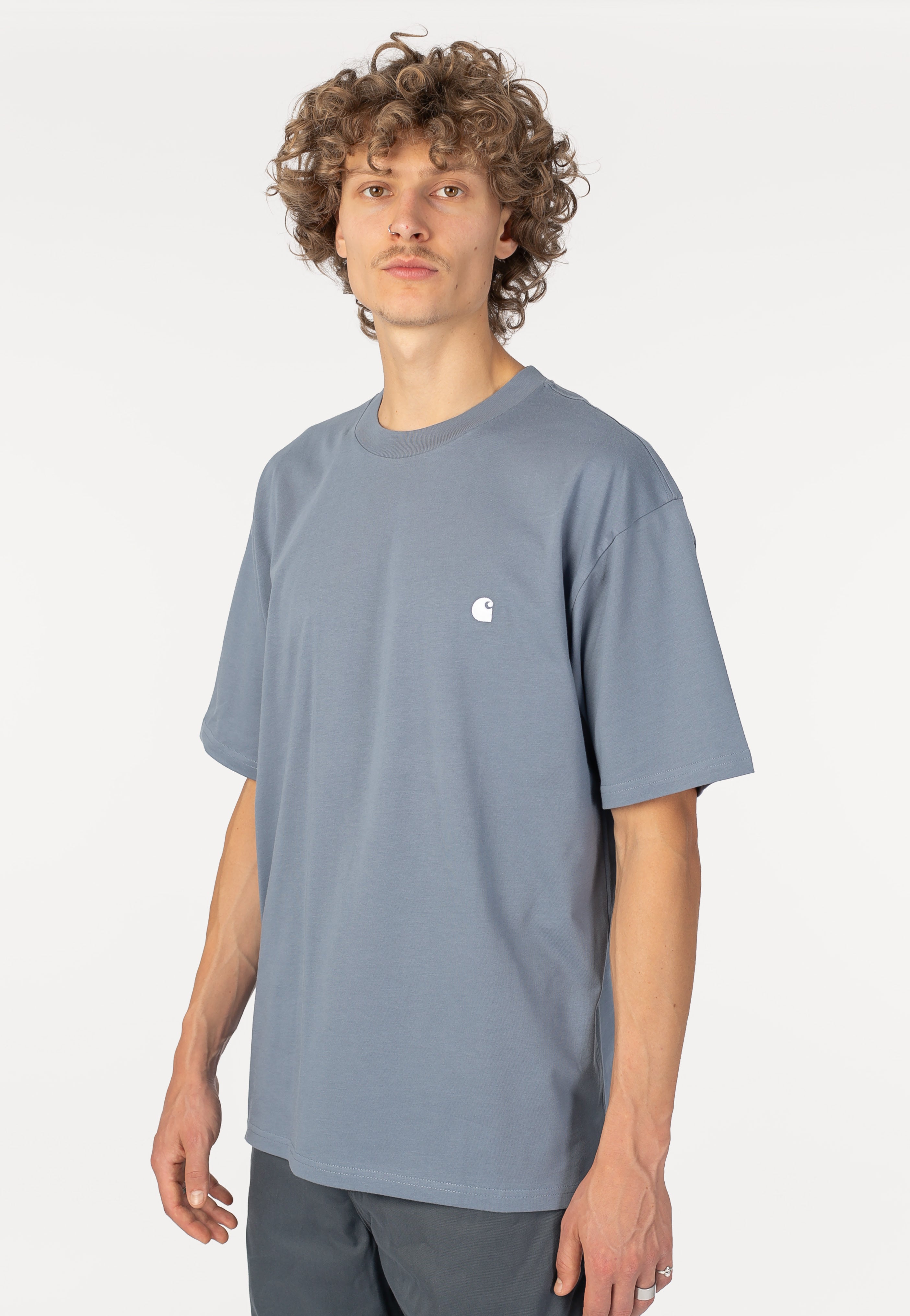 Carhartt WIP - Madison Shady Blue/White - T-Shirt | Men-Image
