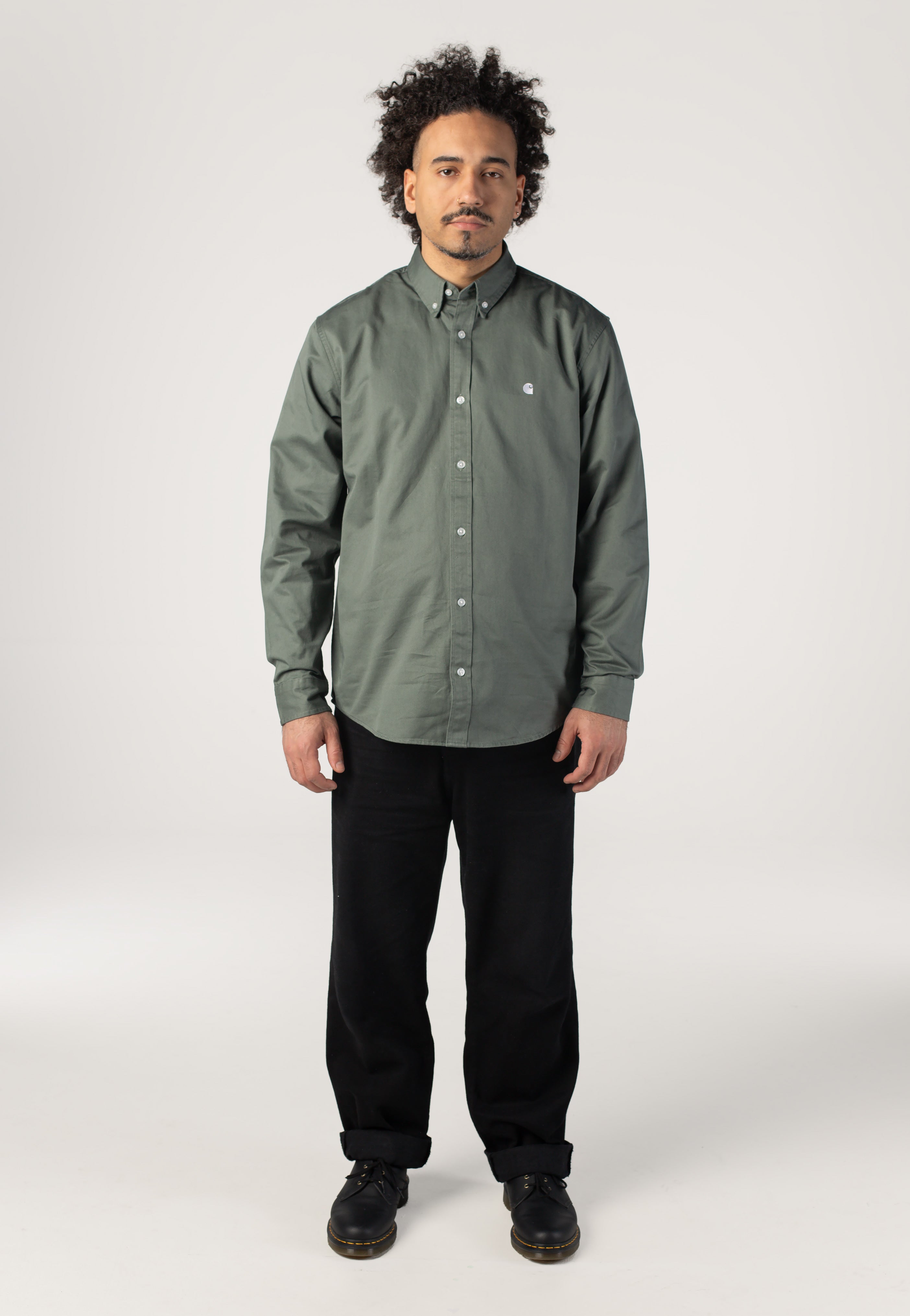 Carhartt WIP - Madison Velvet Green/White - Shirt | Men-Image