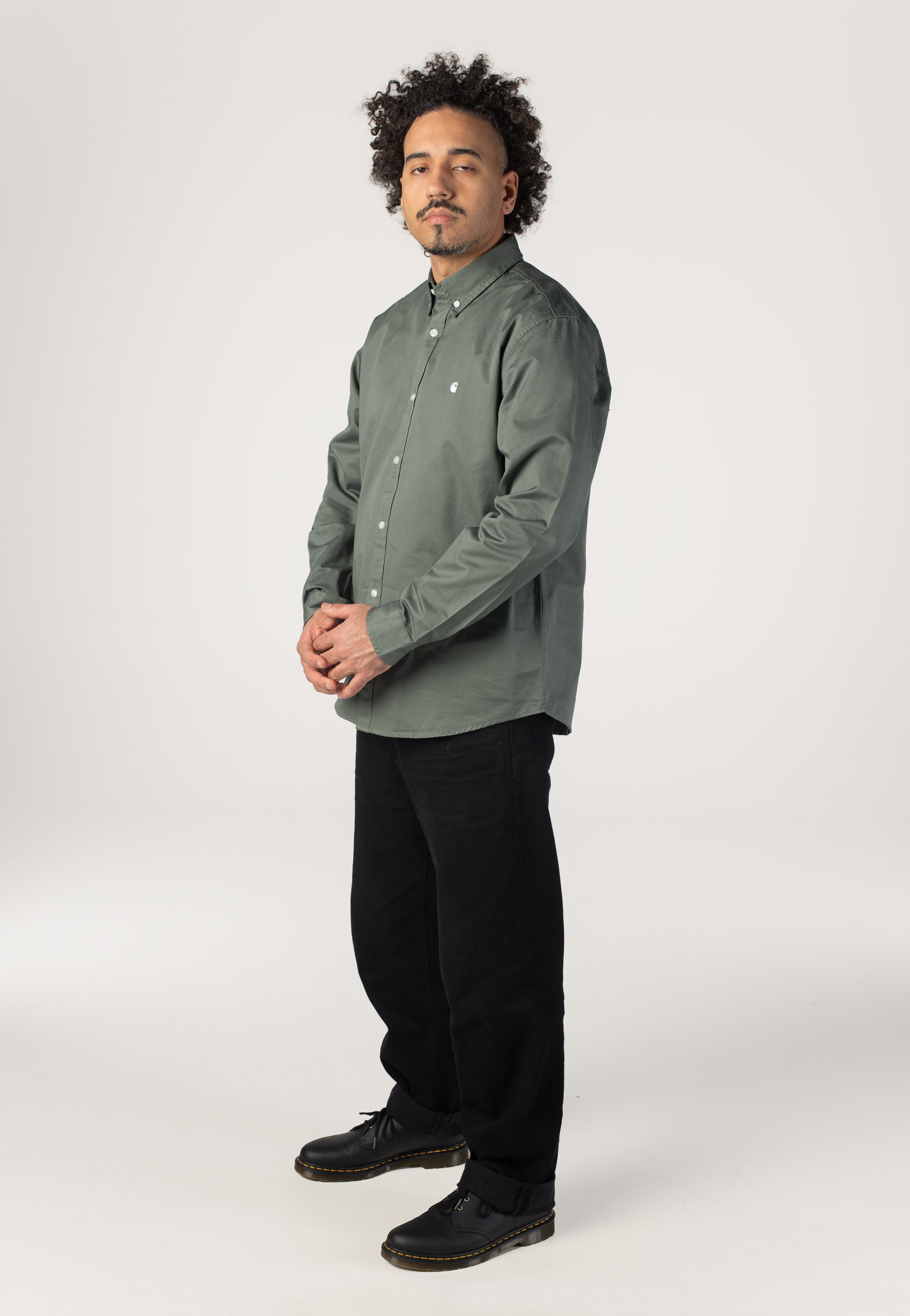 Carhartt WIP - Madison Velvet Green/White - Shirt | Men-Image