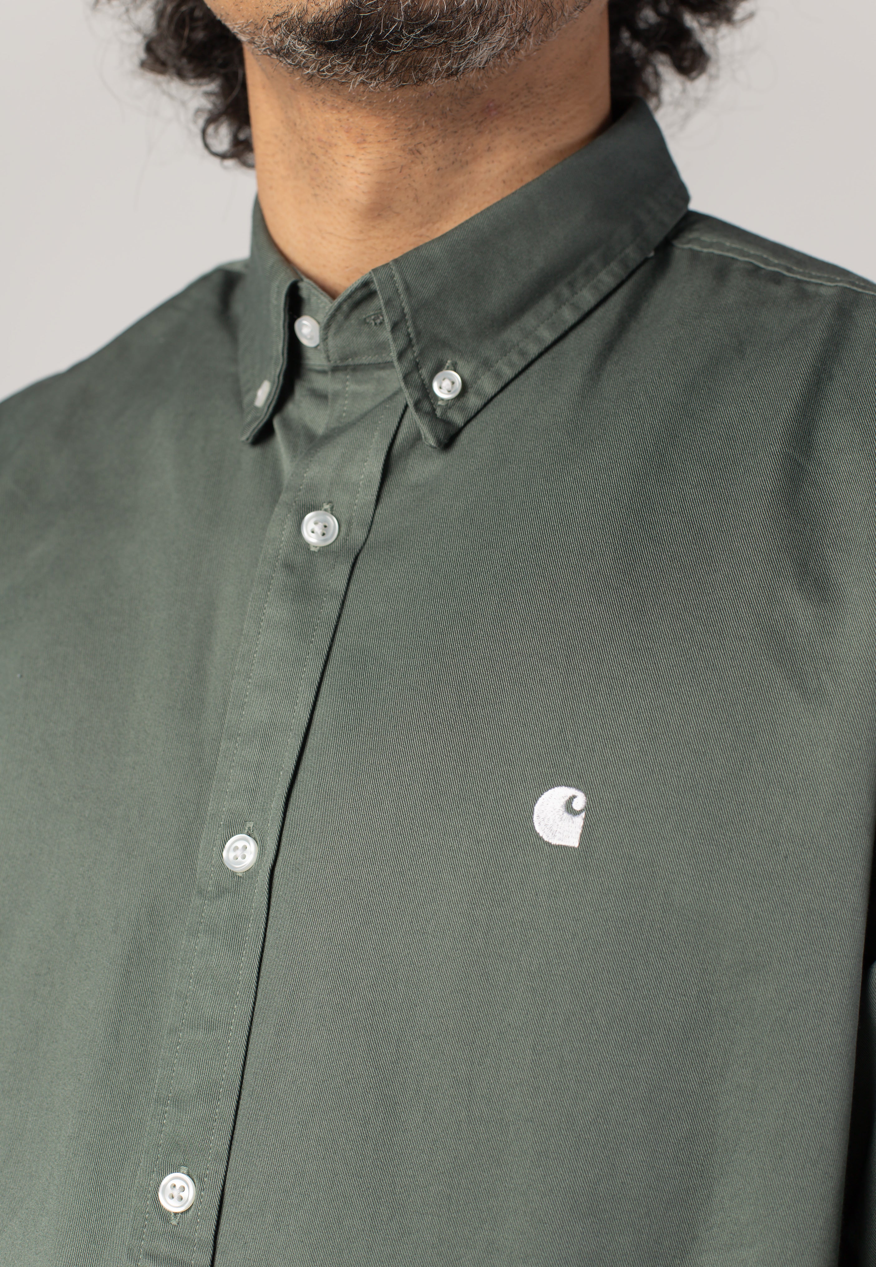 Carhartt WIP - Madison Velvet Green/White - Shirt | Men-Image