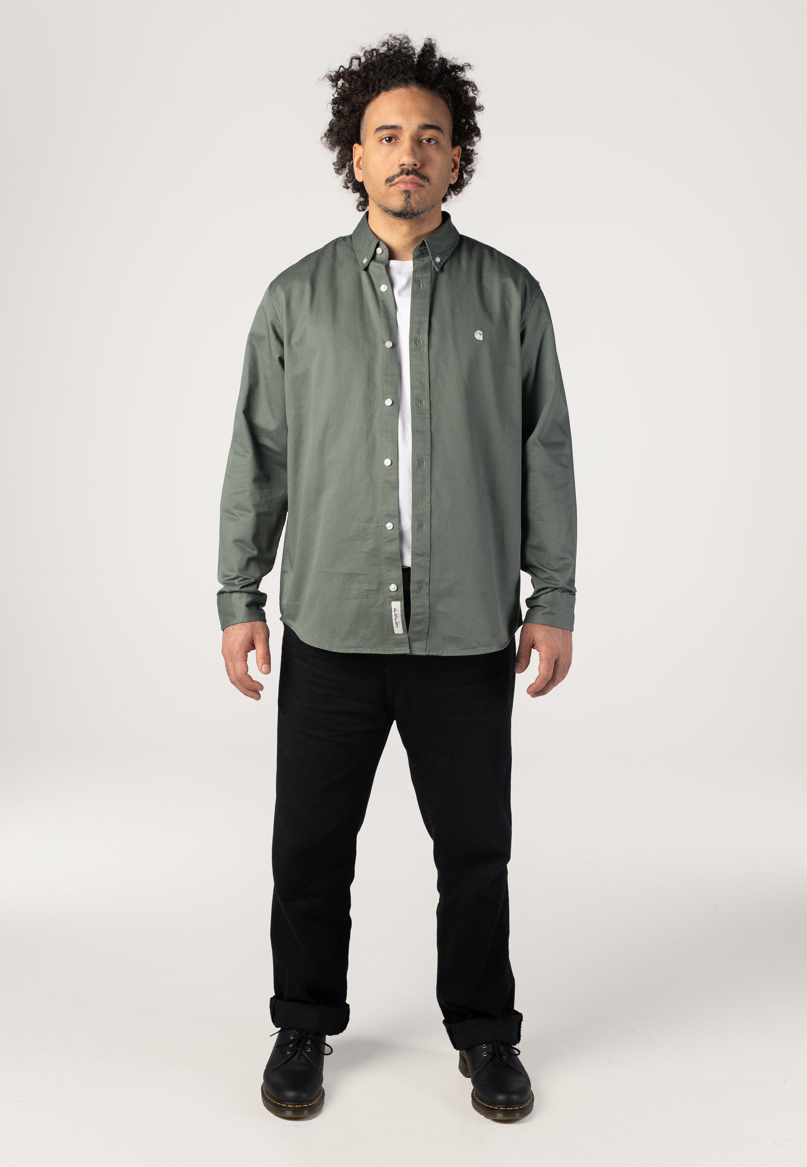 Carhartt WIP - Madison Velvet Green/White - Shirt | Men-Image