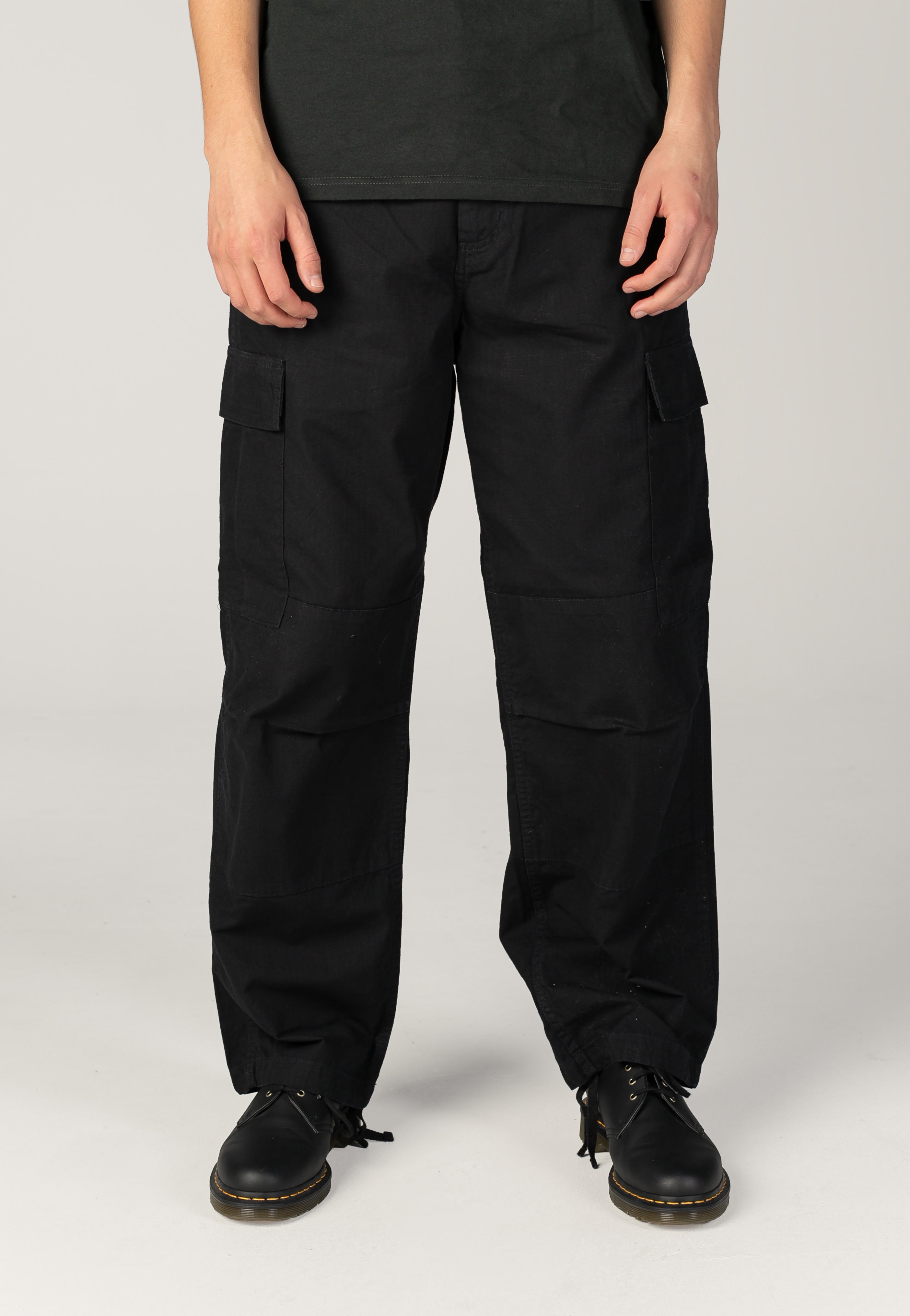Carhartt WIP OG Cargo Stone Washed Black Calças | Men-Image