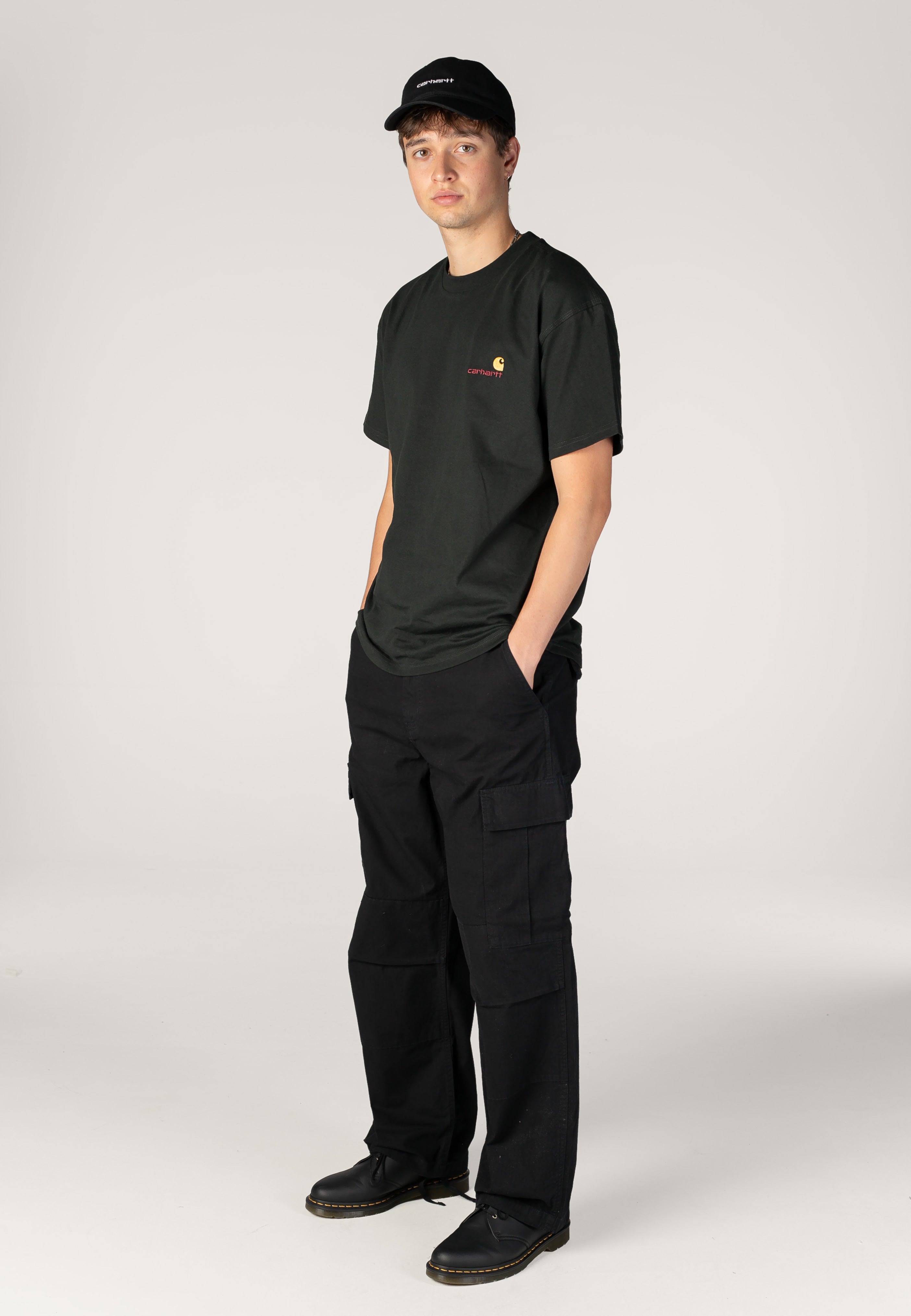 Carhartt WIP OG Cargo Stone Washed Black Calças | Men-Image